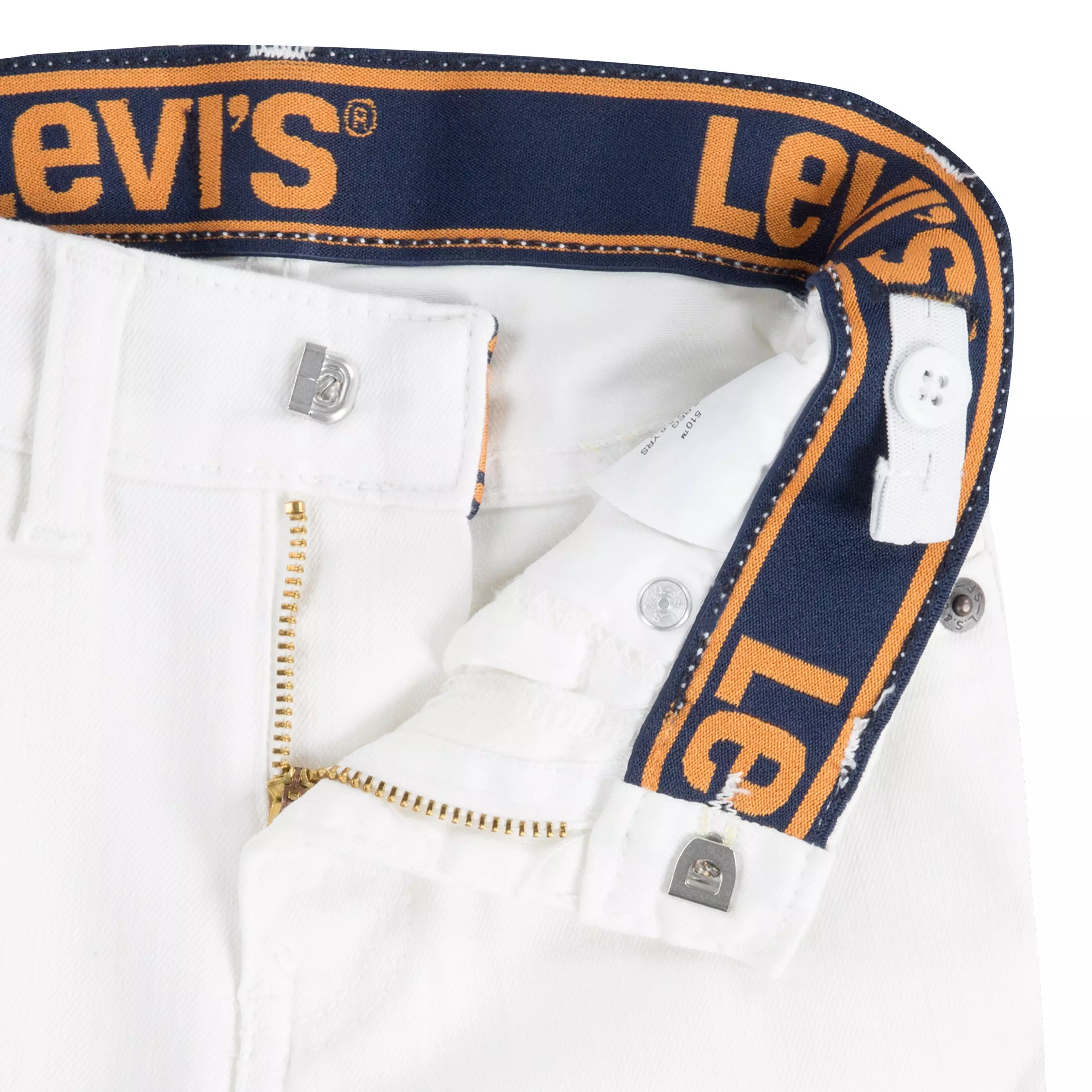 Levi's Little Boys' 510 Eco Performance Skinny Fit White Wash Denim Jeans - WHITE