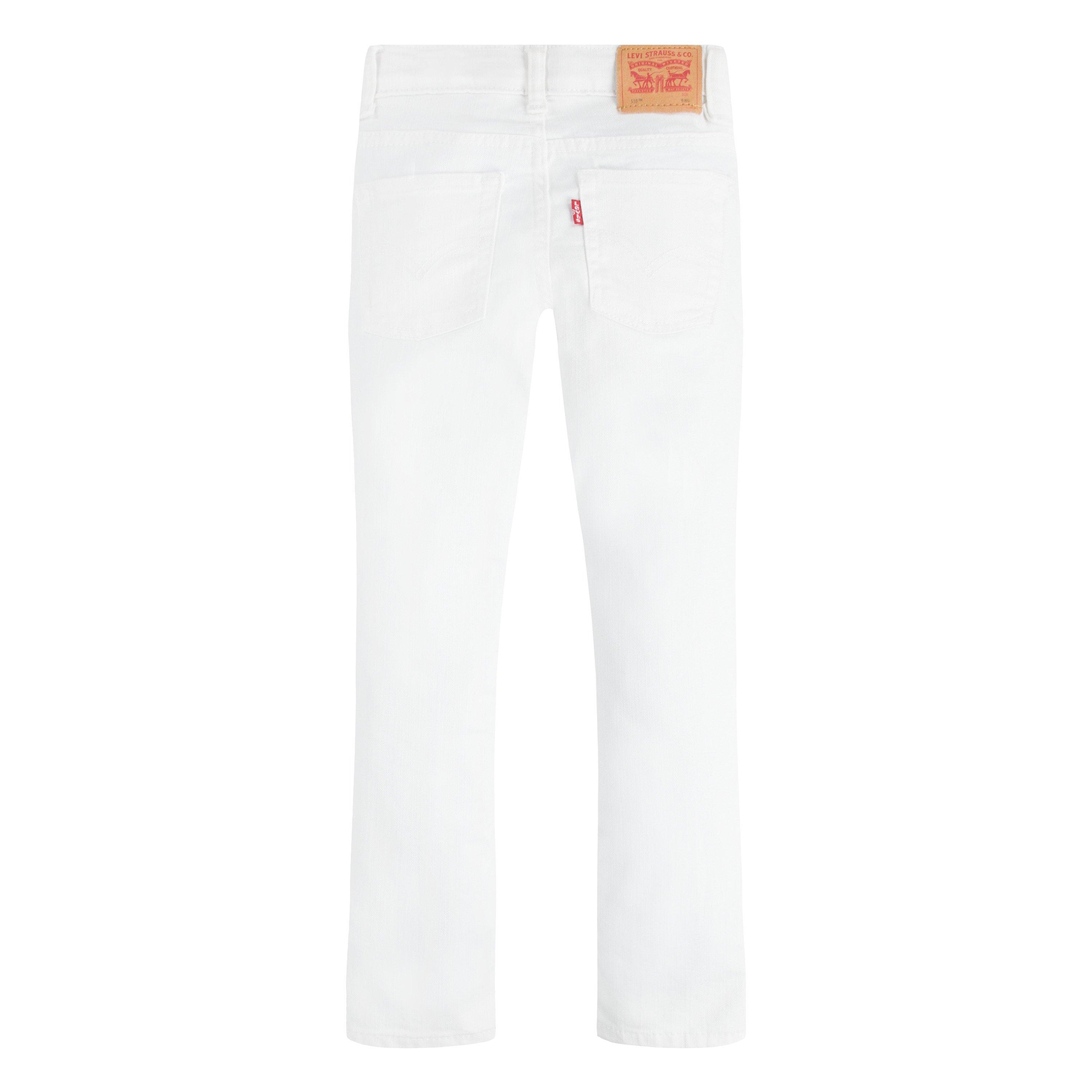 Levi's 510 Eco Performance Skinny Fit White Wash Little Boys' White Denim Jeans - WHITE Thumbnail View 9