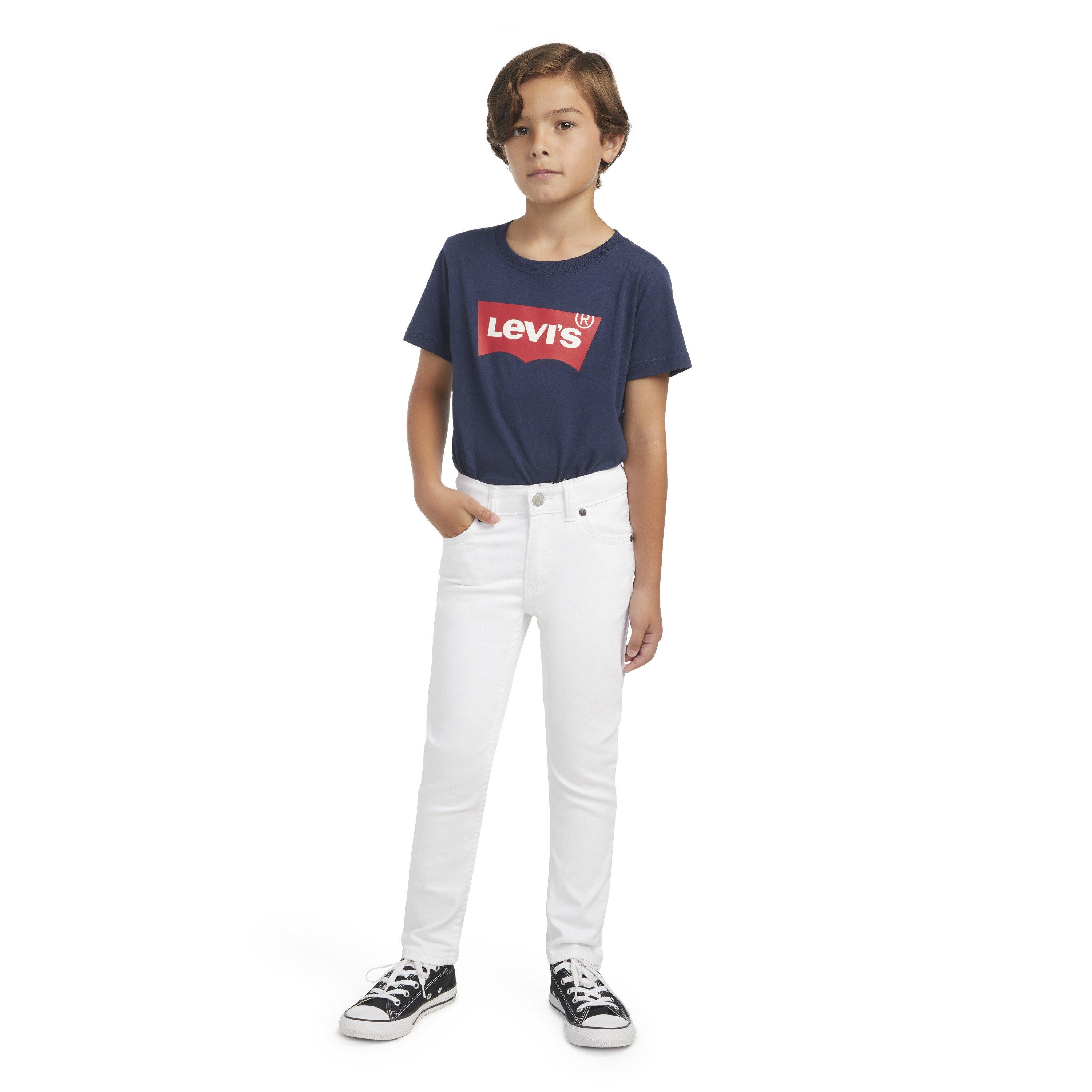 Levi's Little Boys' 510 Eco Performance Skinny Fit White Wash Denim Jeans - WHITE Thumbnail View 10