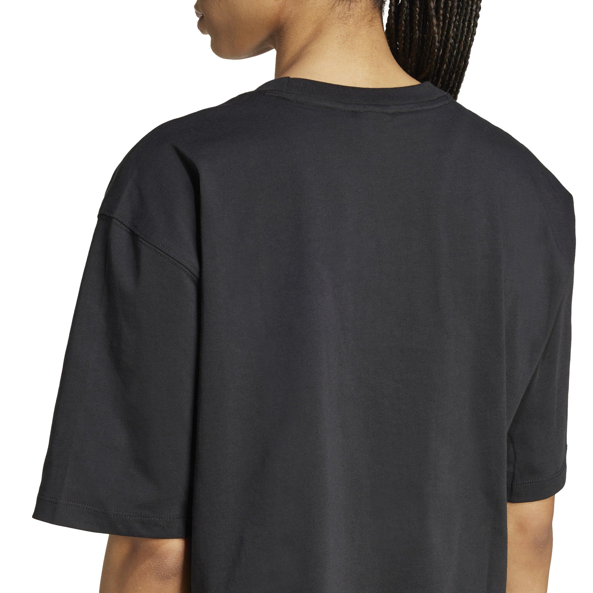 adidas Originals Women's Essentials Crop T-Shirt -Black - BLACK Thumbnail View 4