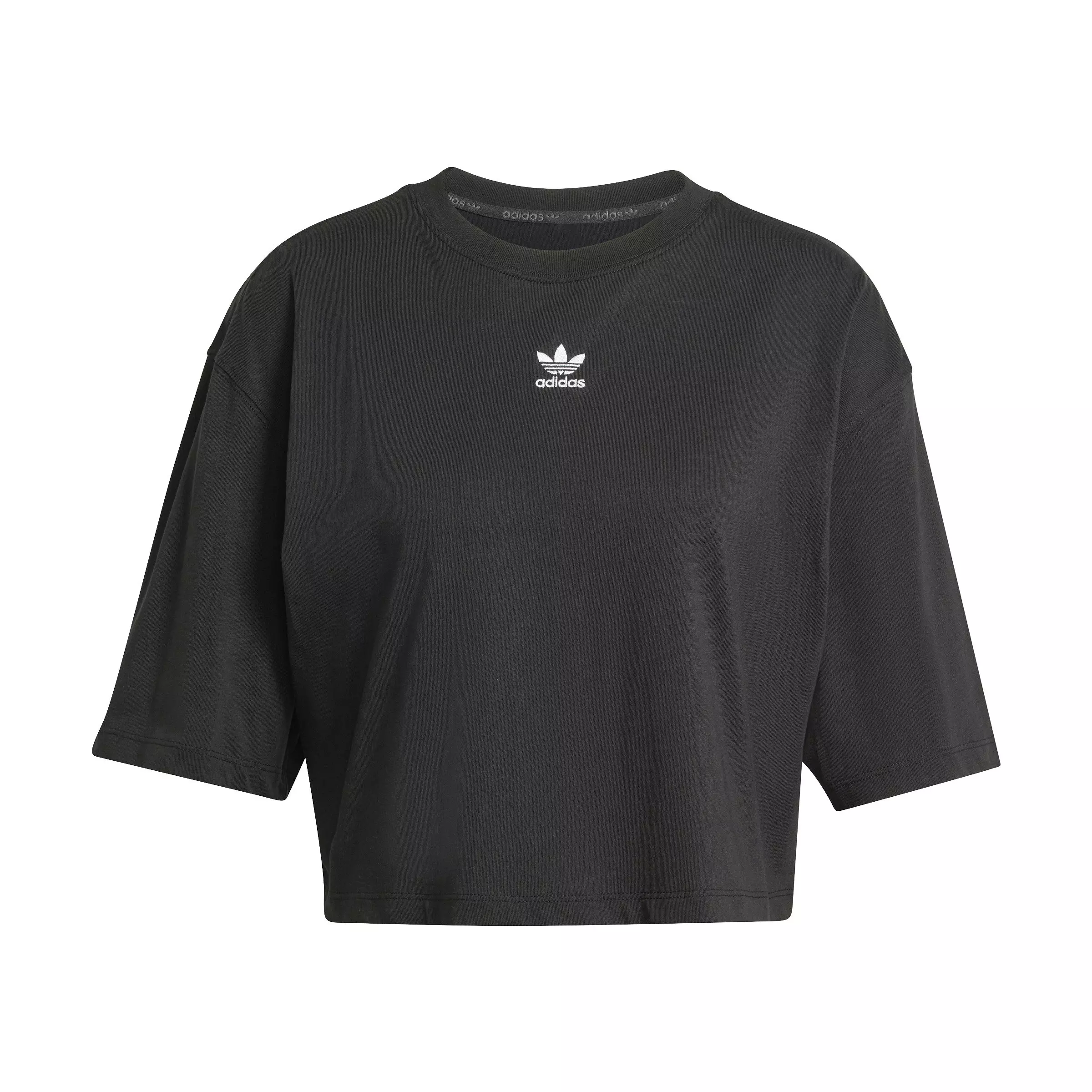 adidas Originals Women's Essentials Crop T-Shirt -Black - BLACK