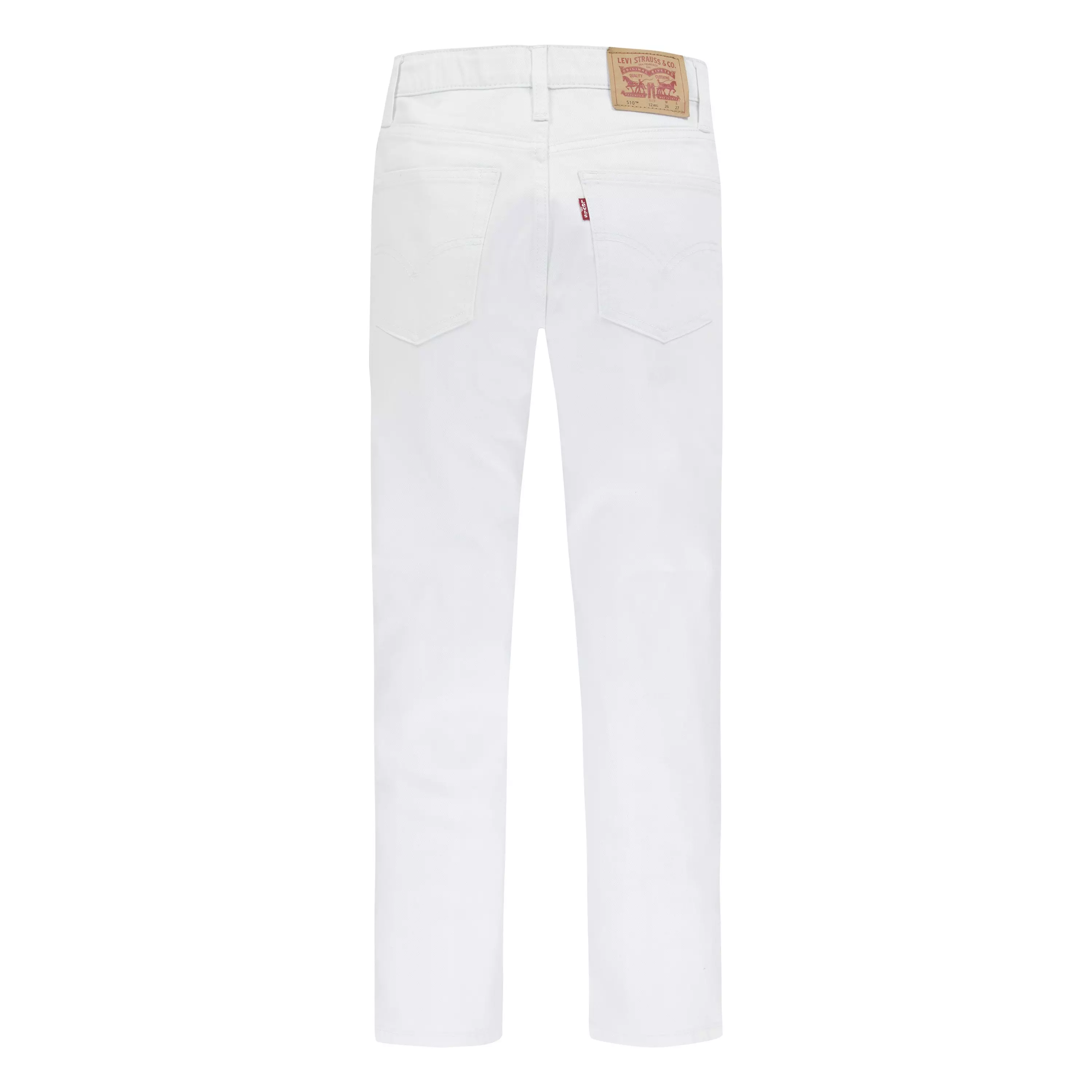 Levi's 510 Eco Performance Skinny Fit White Wash Big Boys' White Denim Jeans - WHITE