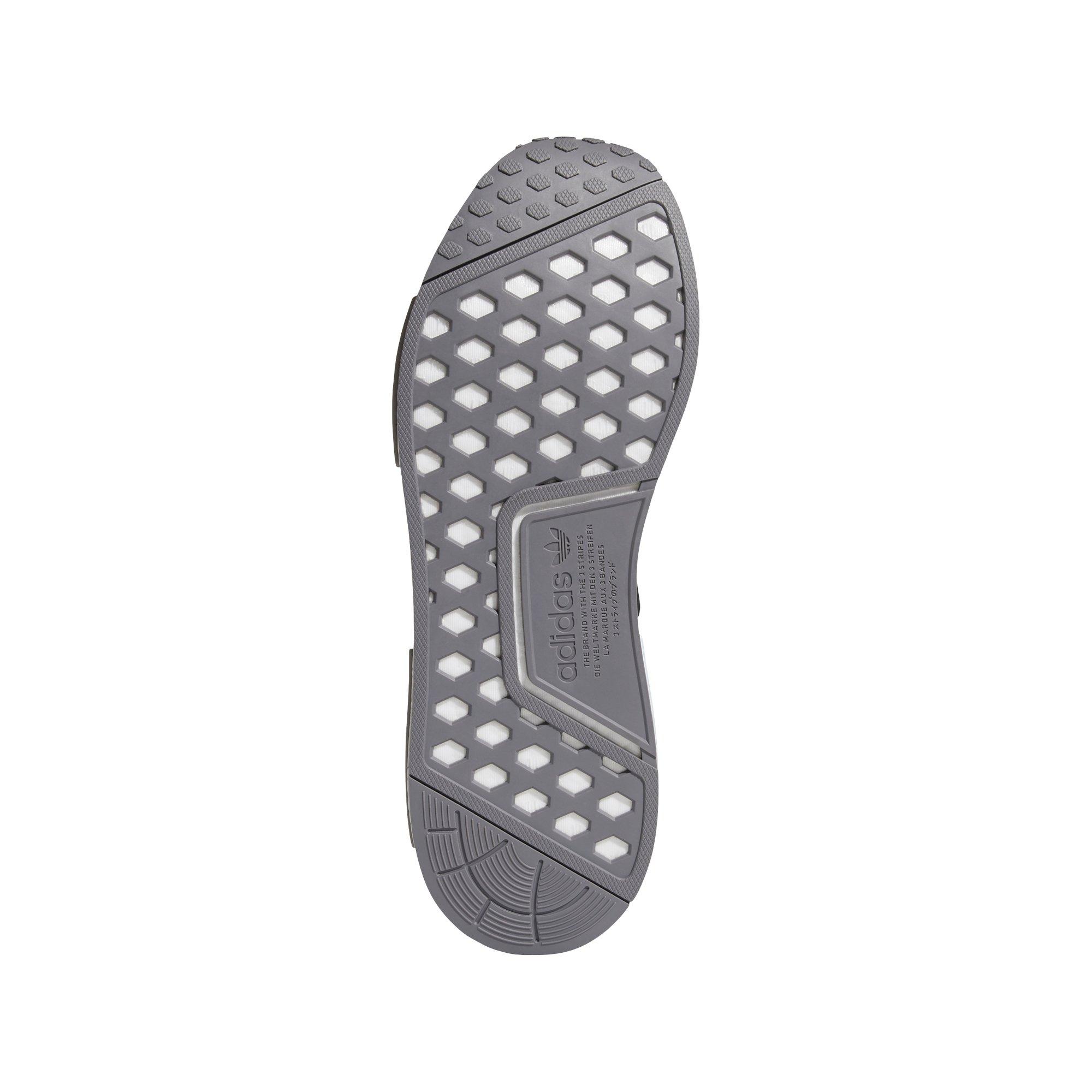 adidas Originals NMD_R1 Primeblue "Ftwr White/Core Black/Grey Three" Grade School Boys' Shoe - WHITE/BLACK/GREY Thumbnail View 6