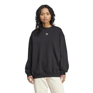 adidas Originals Women's Essentials Fleece Long Oversized Crew Sweatshirt -Black