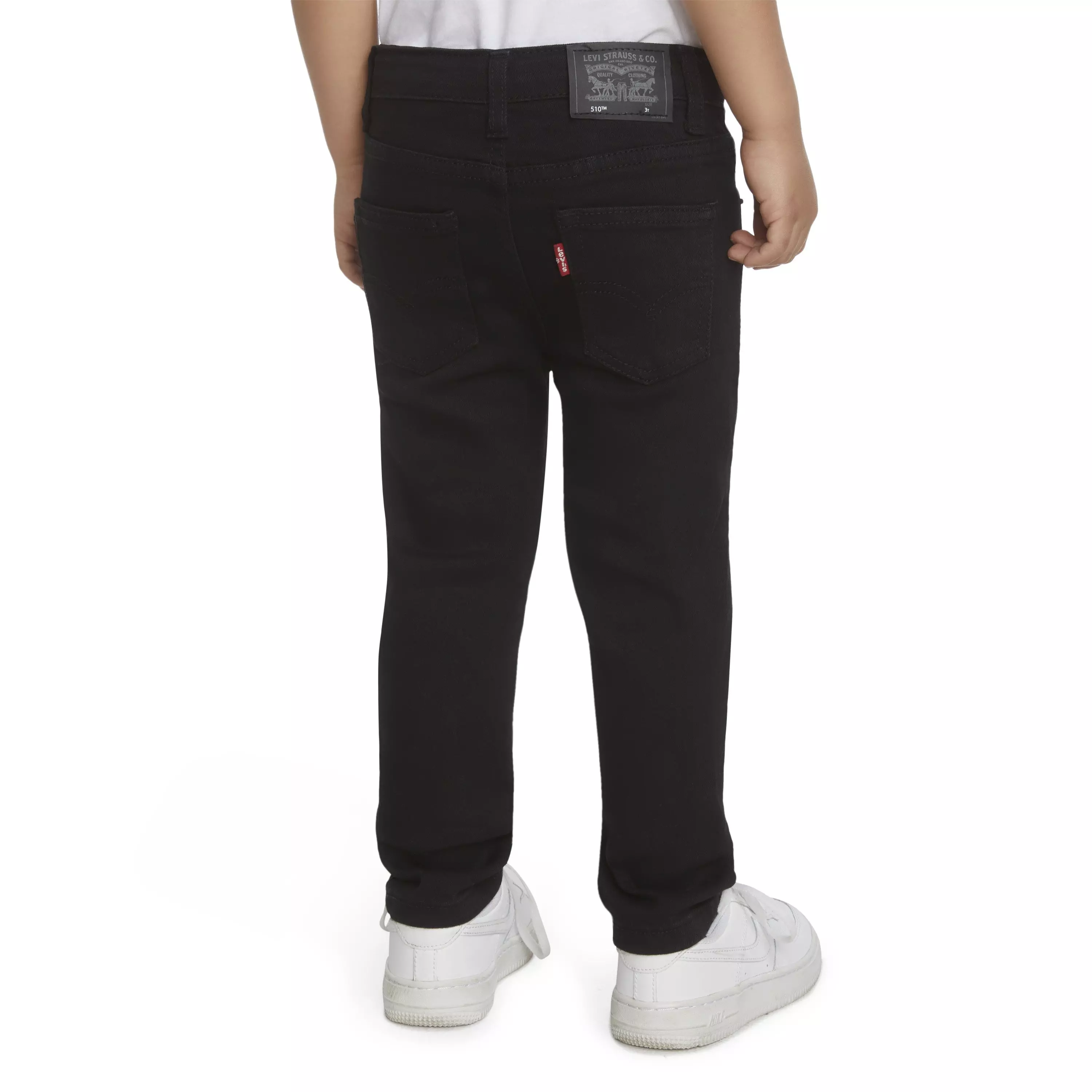Levi's 510 Eco Performance Skinny Fit Black Wash Toddler Boys' Black Denim Jeans - BLACK