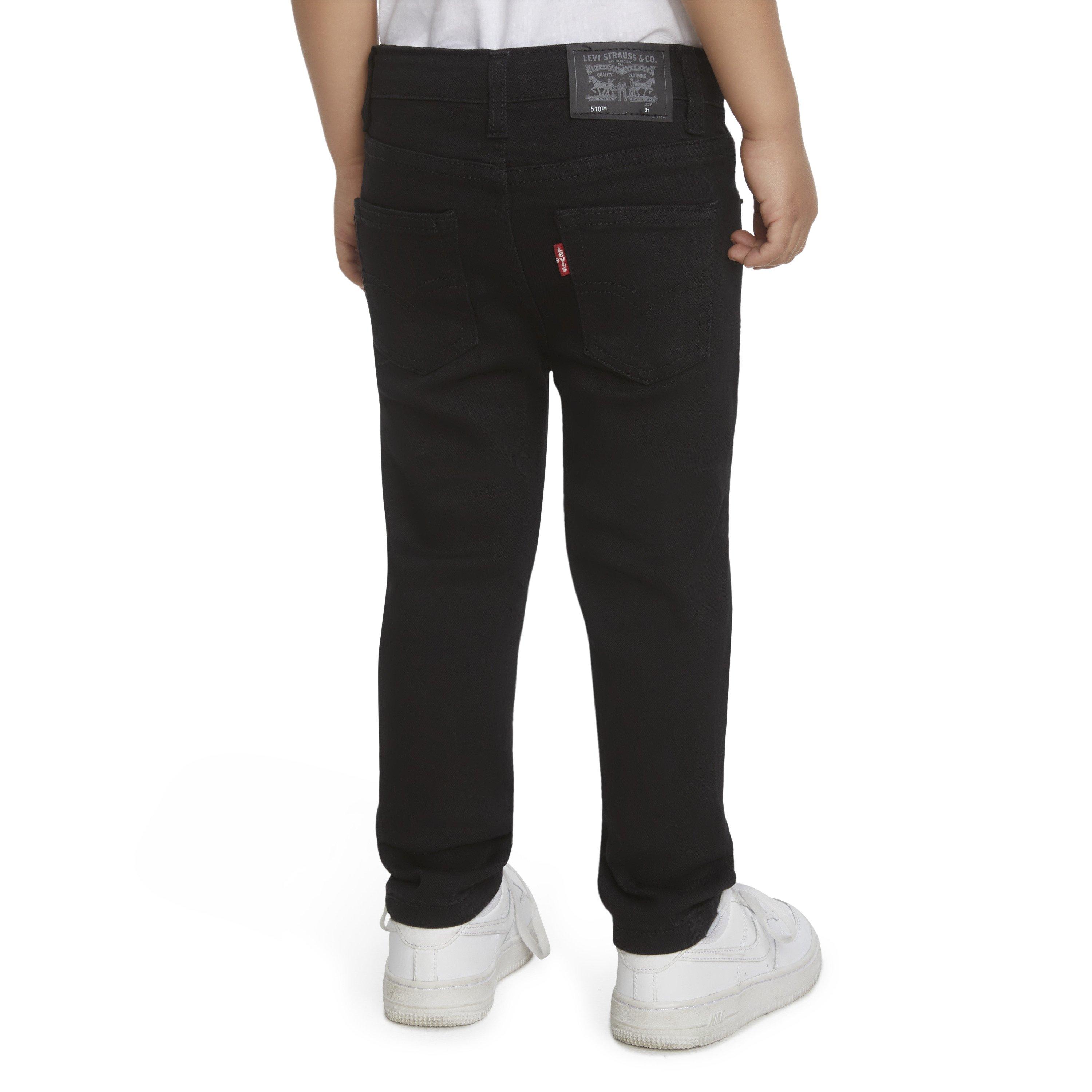 Levi's 510 Eco Performance Skinny Fit Black Wash Toddler Boys' Black Denim Jeans