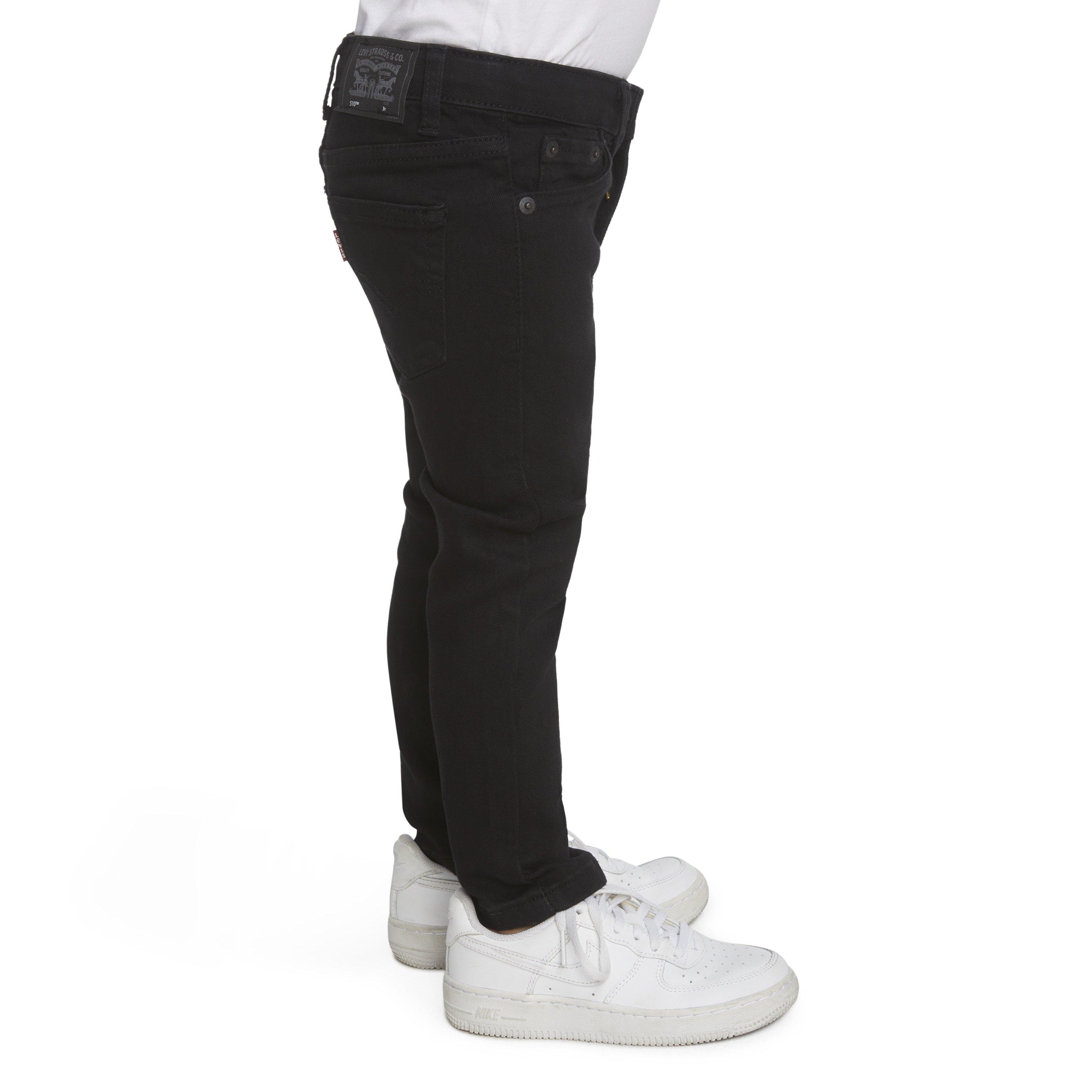 Levi's 510 Eco Performance Skinny Fit Black Wash Toddler Boys' Black Denim Jeans - BLACK Thumbnail View 3