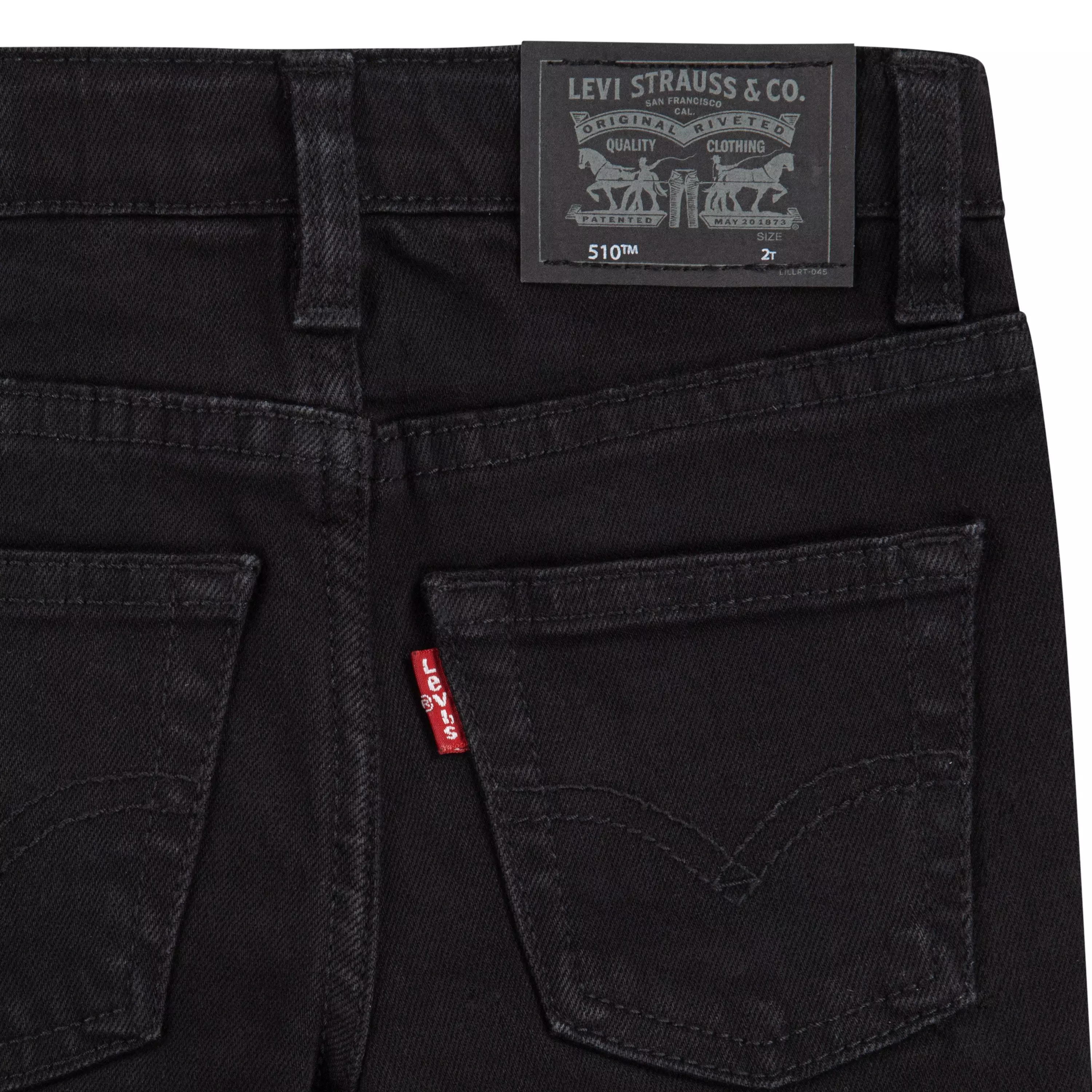 Levi's Toddler Boys' 510 Eco Performance Skinny Fit Black Wash Black Denim Jeans - BLACK