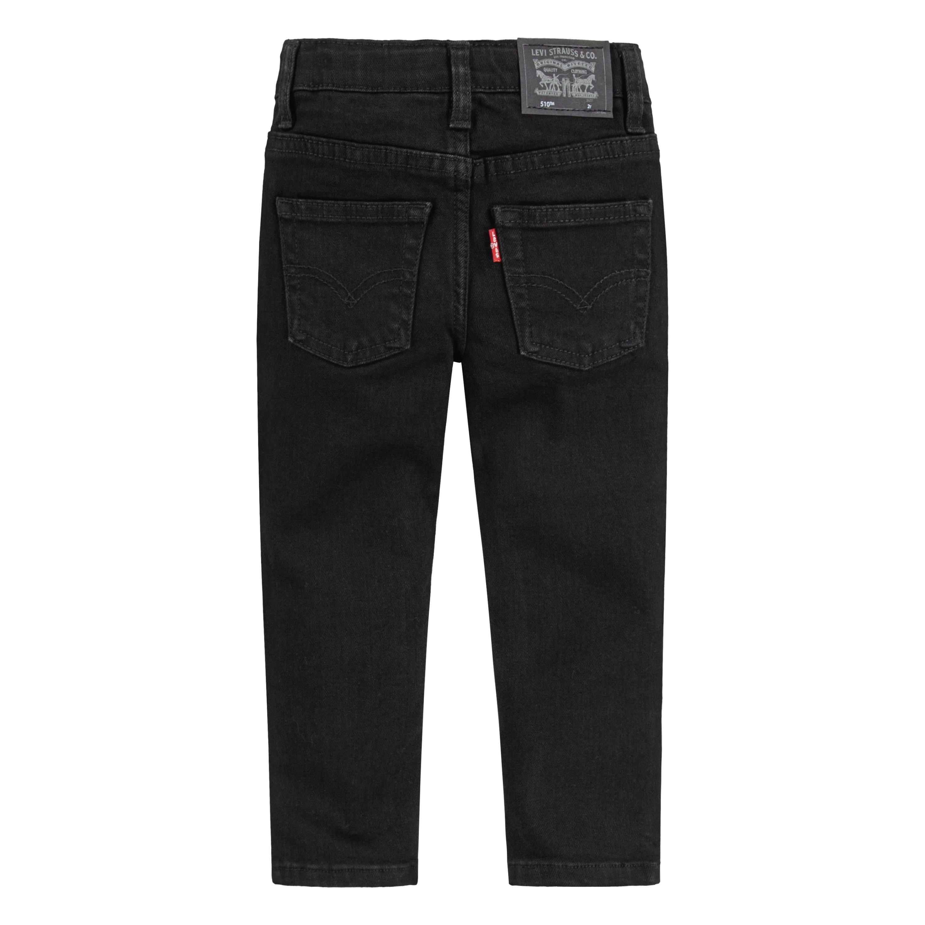 Levi's 510 Eco Performance Skinny Fit Black Wash Toddler Boys' Black Denim Jeans - BLACK Thumbnail View 8