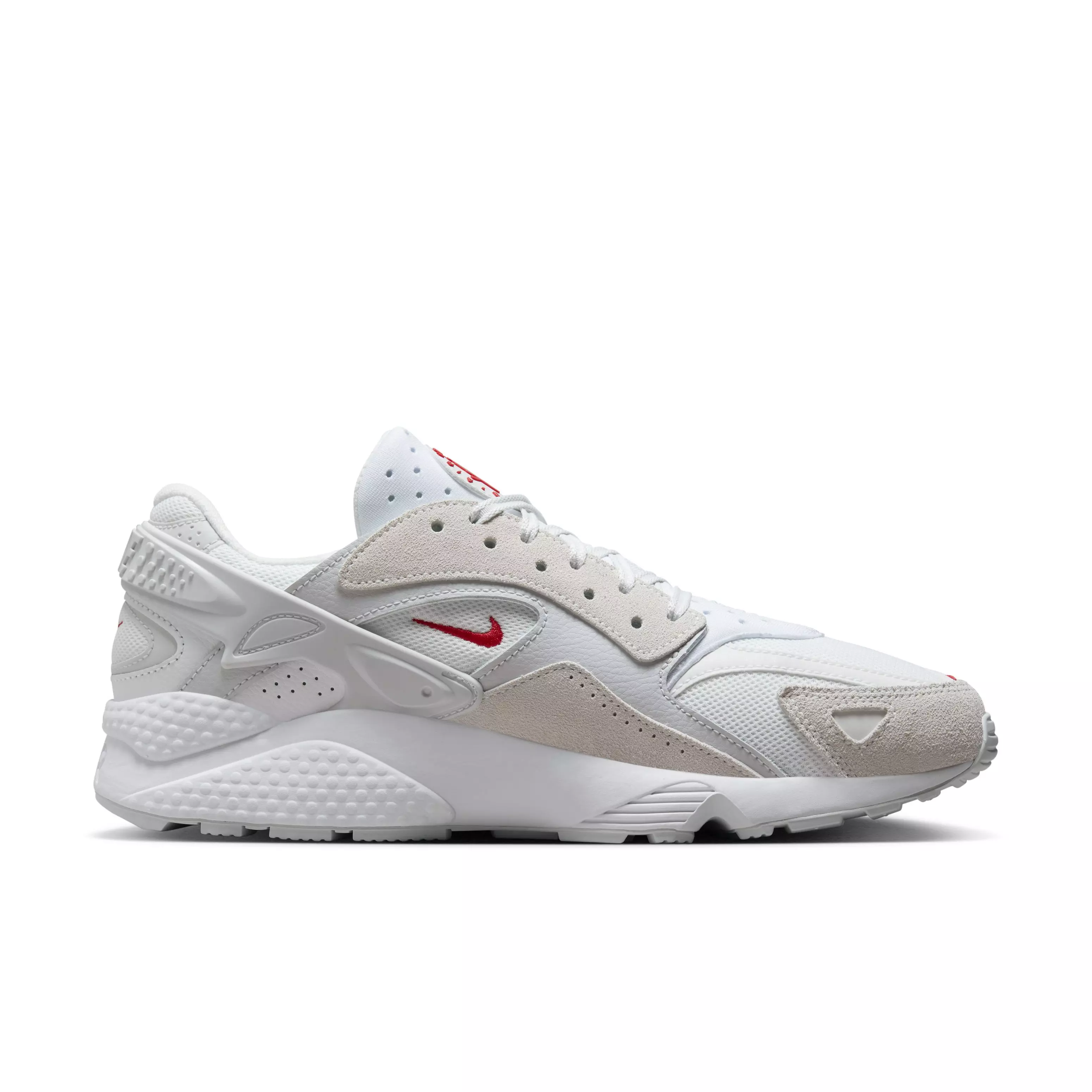 Nike Air Huarache Runner "Summit White/Photon Dust/White/University Red" Men's Shoe - WHITE/DUST/WHITE/RED