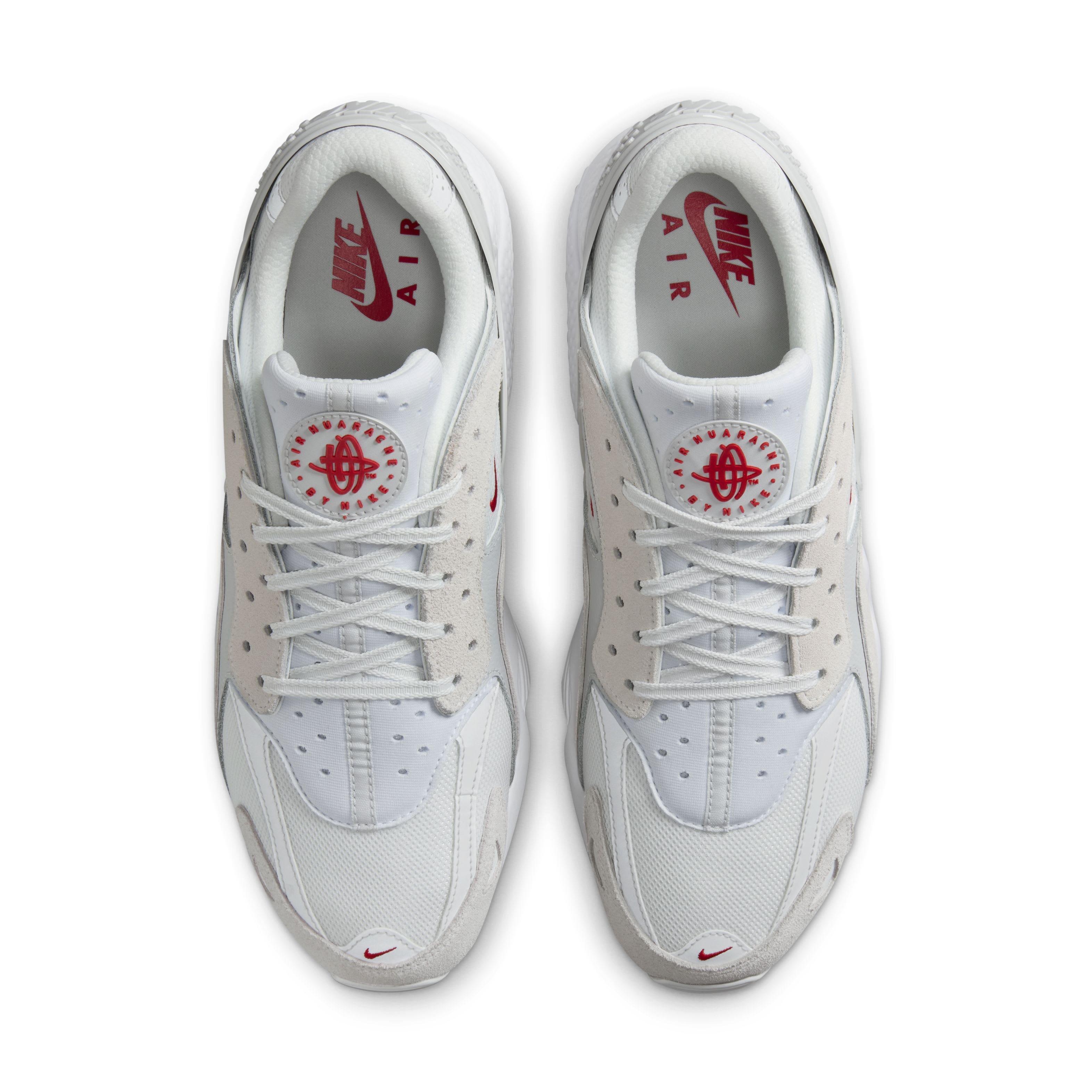 Nike huarache white university red best sale