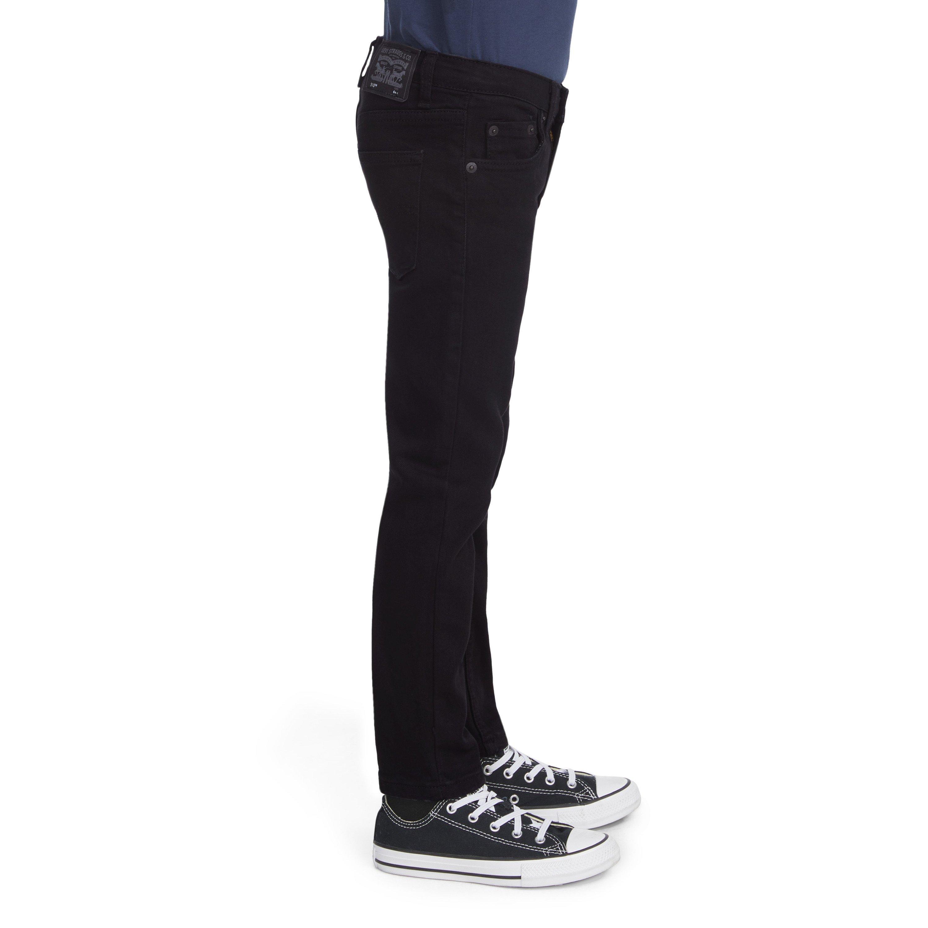 Levi's 510 Eco Performance Skinny Fit Black Wash Little Boys' Denim Jeans - Black - BLACK Thumbnail View 3