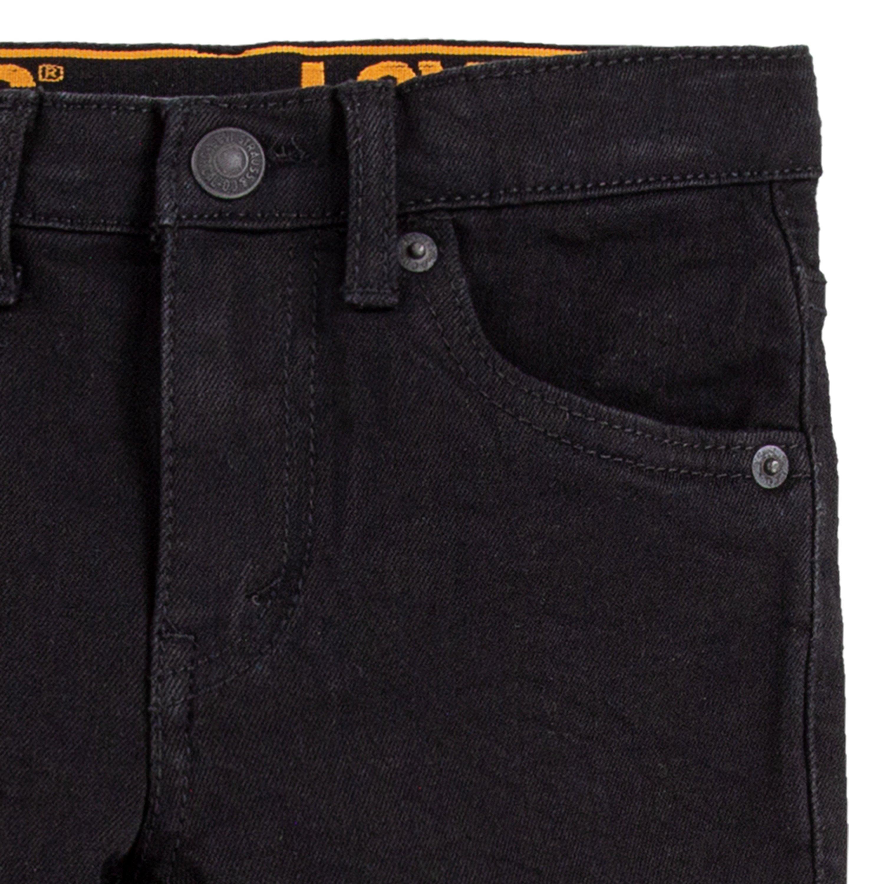 Levi's 510 Eco Performance Skinny Fit Black Wash Little Boys' Black Denim Jeans - BLACK Thumbnail View 4
