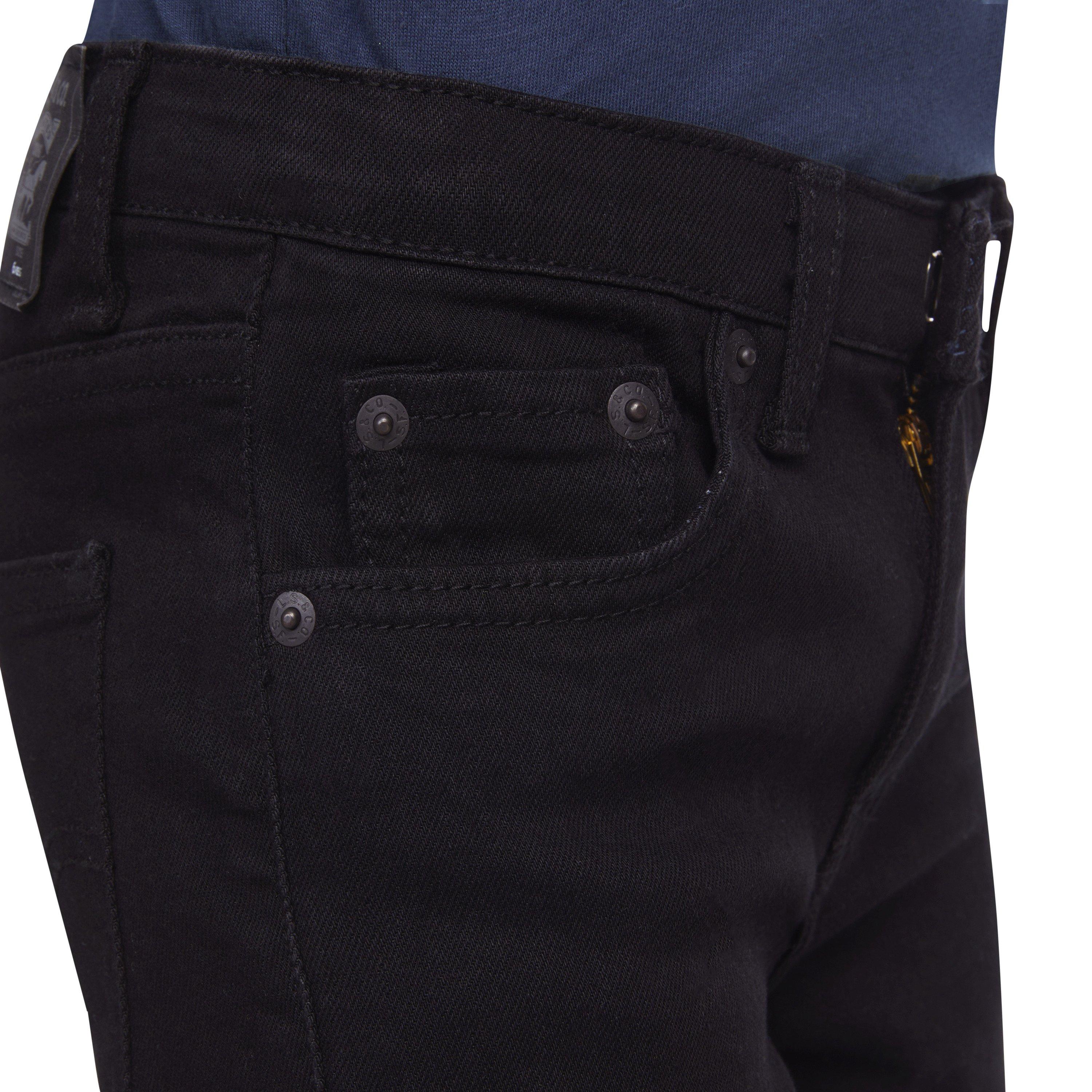 Levi's 510 Eco Performance Skinny Fit Black Wash Little Boys' Black Denim Jeans - BLACK Thumbnail View 5