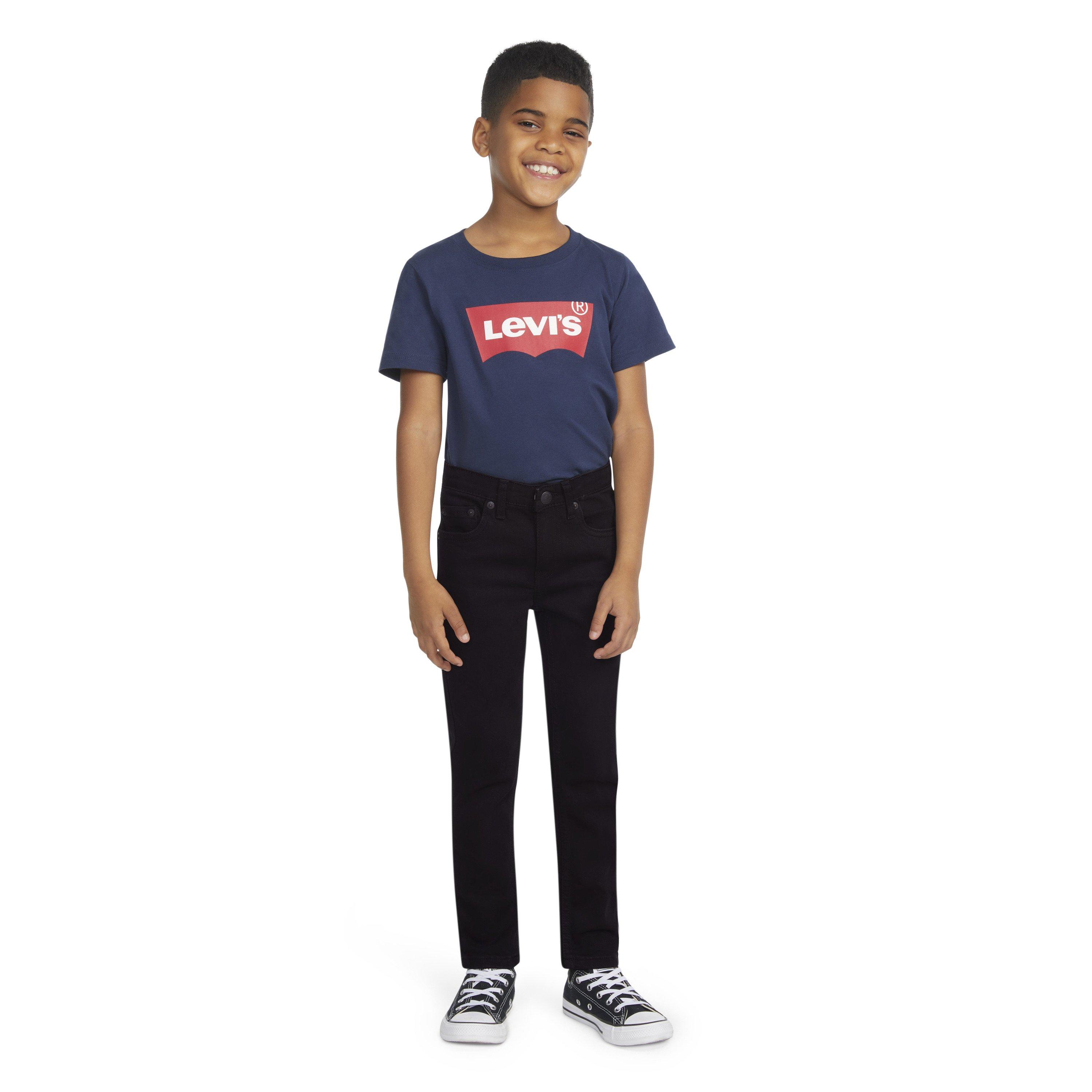 Levi's 510 Eco Performance Skinny Fit Black Wash Little Boys' Denim Jeans - Black - BLACK Thumbnail View 10