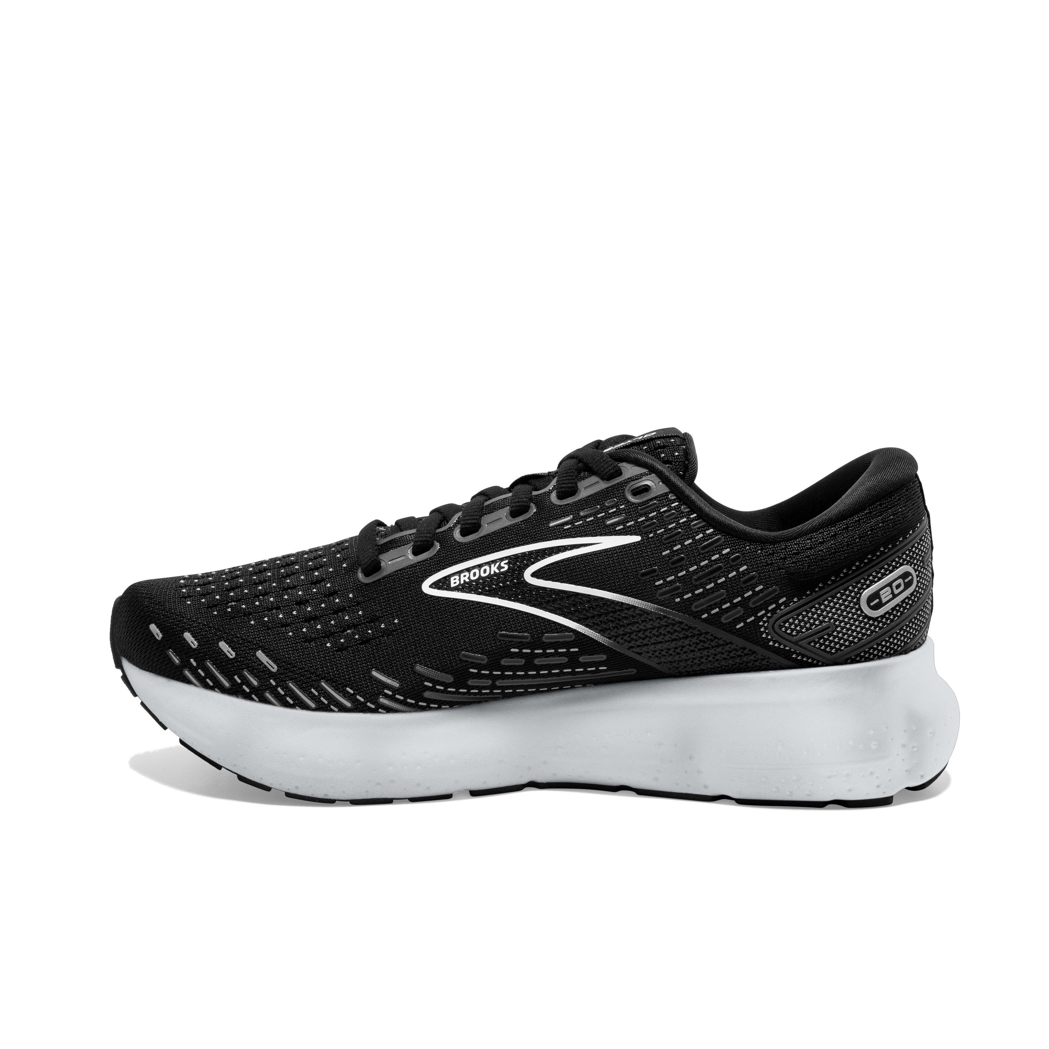 Brooks Glycerin 20 "Black/White" Women's Running Shoe - BLACK/WHITE Thumbnail View 2