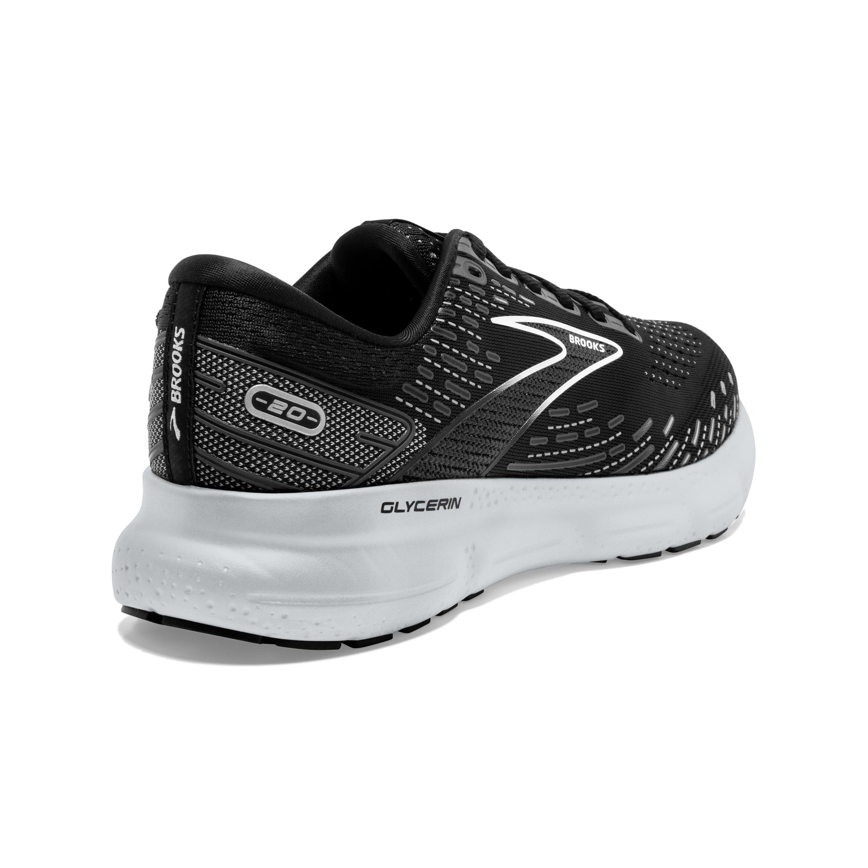 Brooks Glycerin 20 "Black/White" Women's Running Shoe - BLACK/WHITE Thumbnail View 4