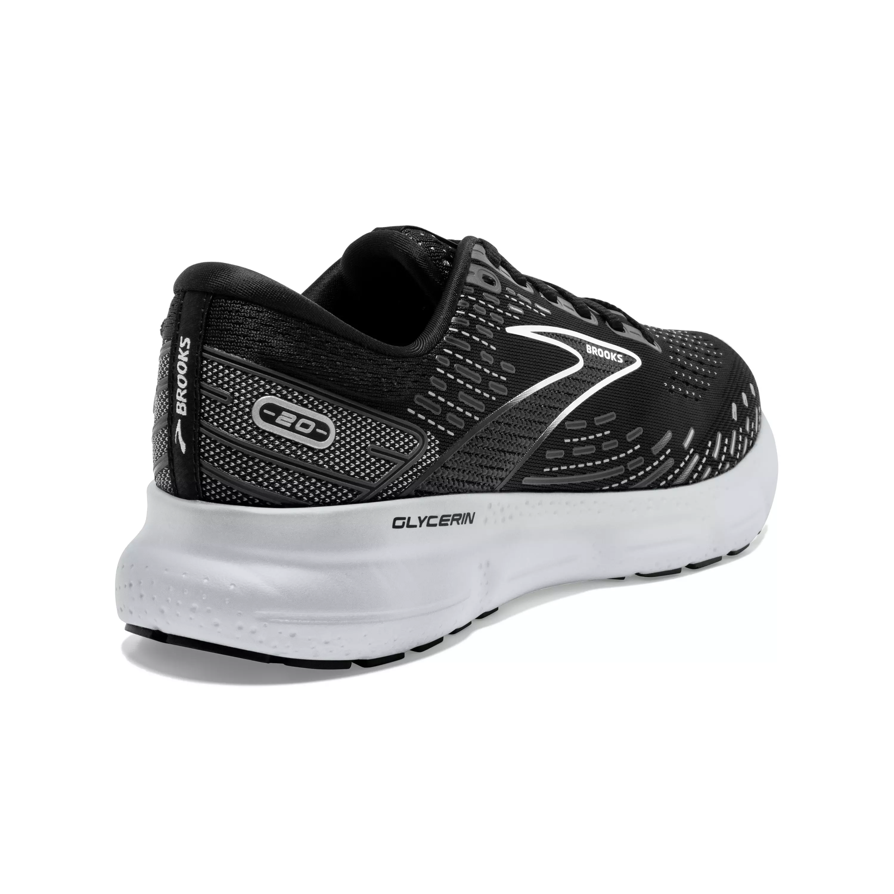 Brooks Glycerin 20 "Black/White" Women's Running Shoe - BLACK/WHITE