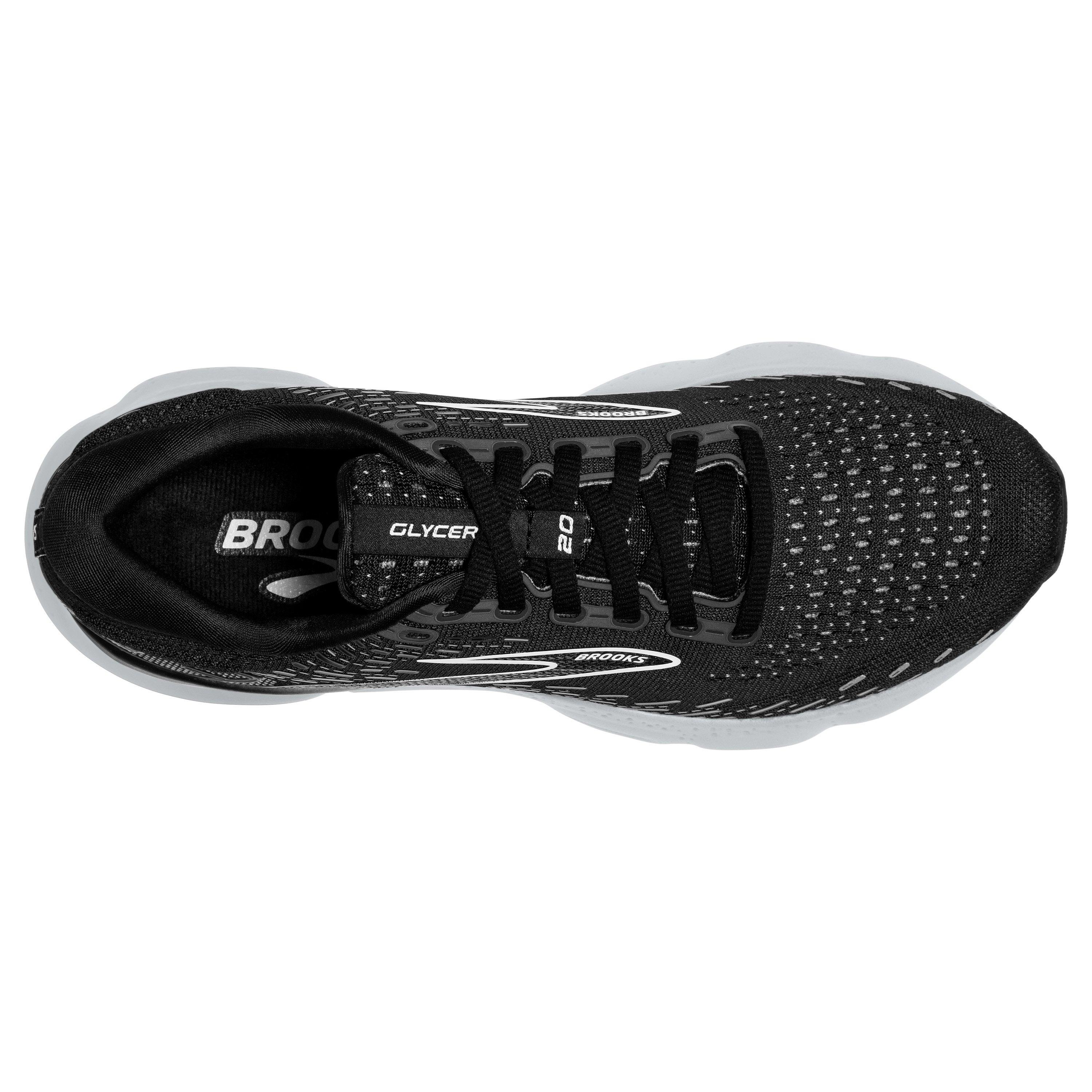 Brooks Glycerin 20 "Black/White" Women's Running Shoe - BLACK/WHITE Thumbnail View 5