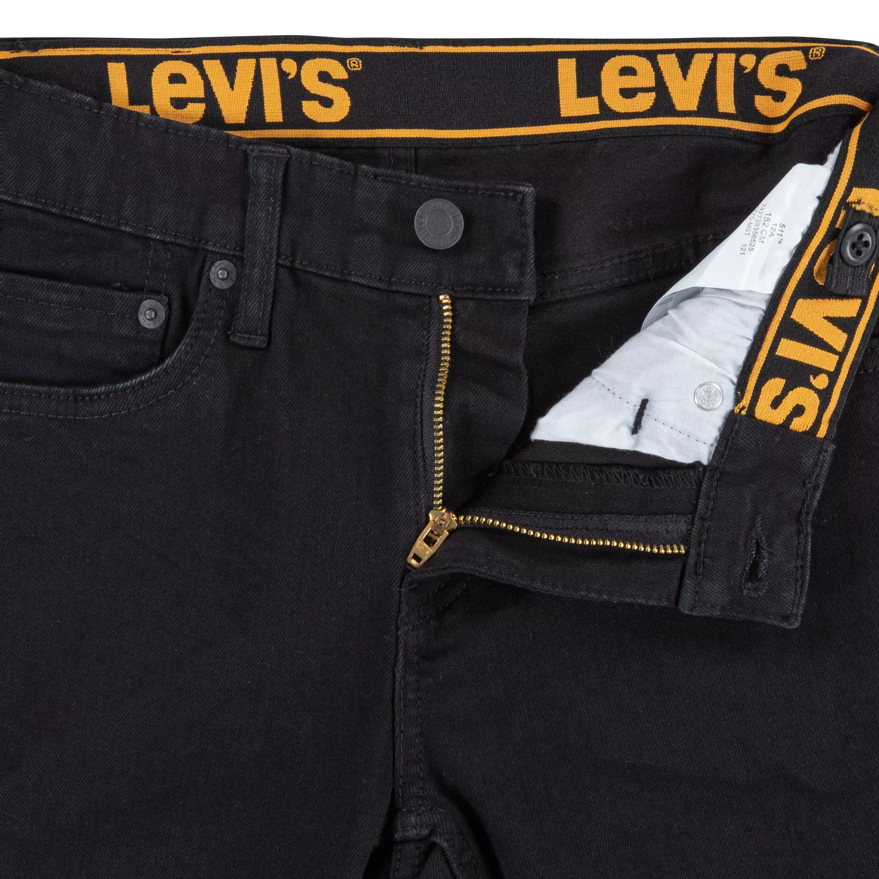 Levi's 510 Eco Performance Skinny Fit Black Wash Big Boys' Black Denim Jeans - BLACK