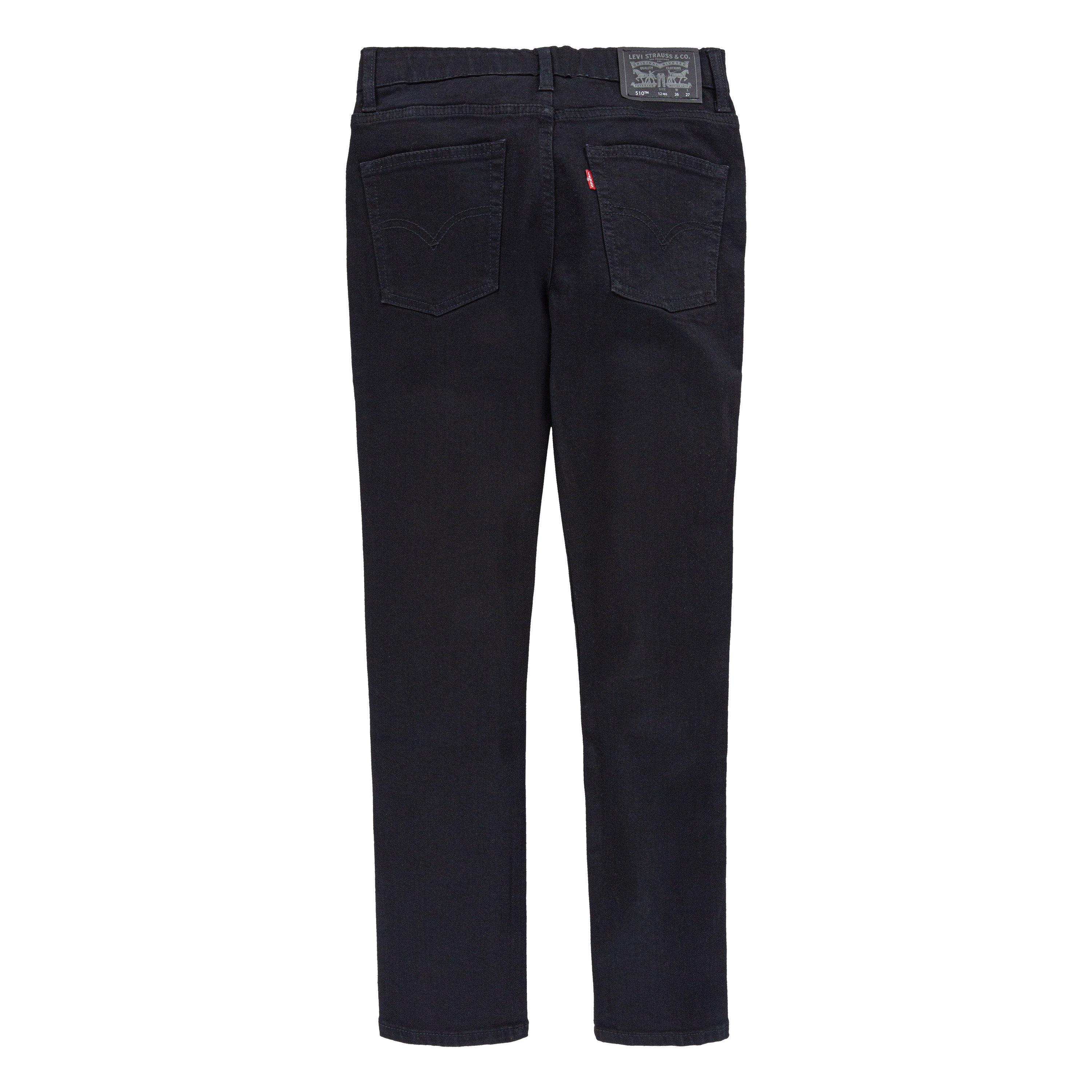 Levi's Big Boys' 510 Eco Performance Skinny Fit Black Wash Black Denim Jeans - BLACK Thumbnail View 8