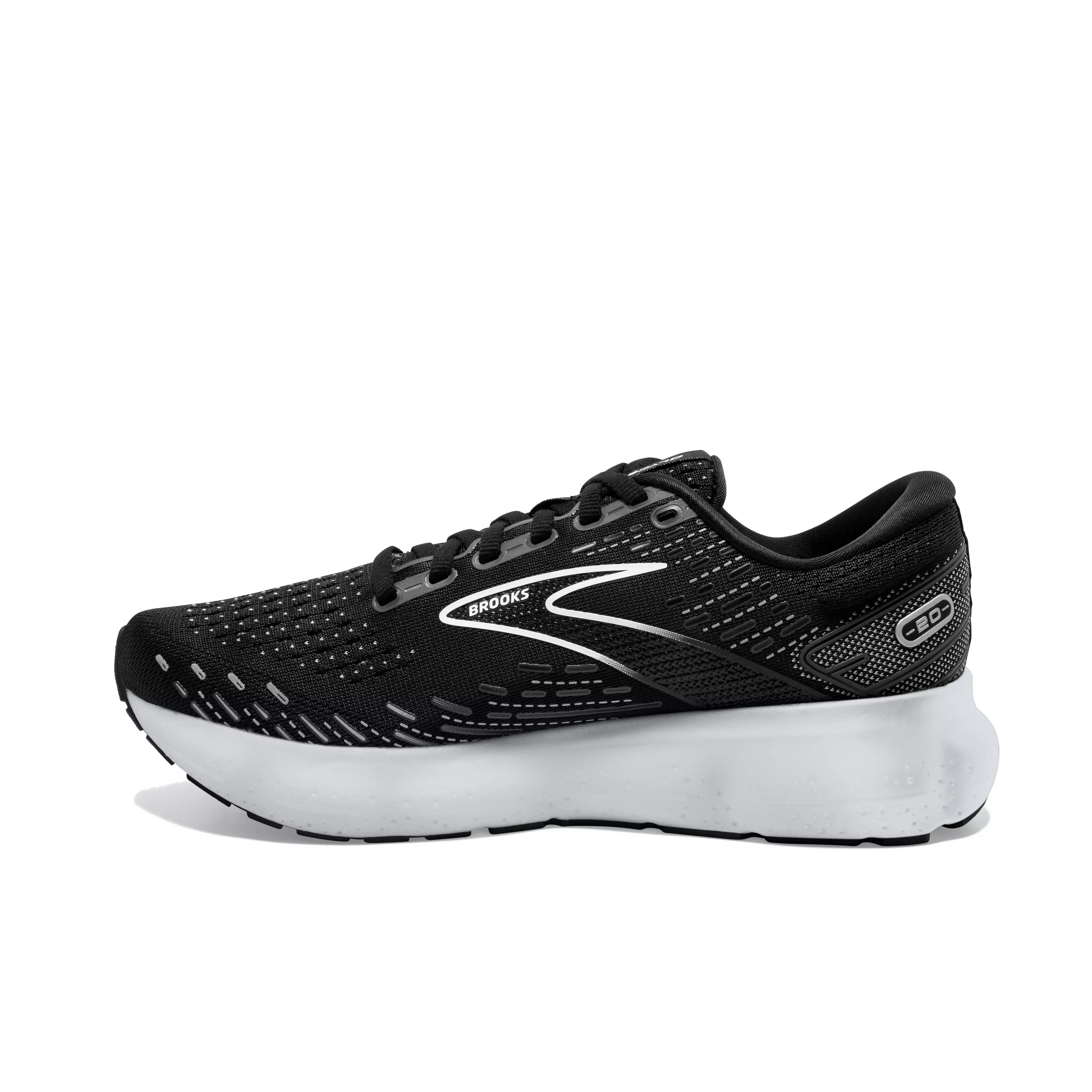 Brooks Glycerin 20 "Black/White" Women's Wide Running Shoe - BLACK/WHITE