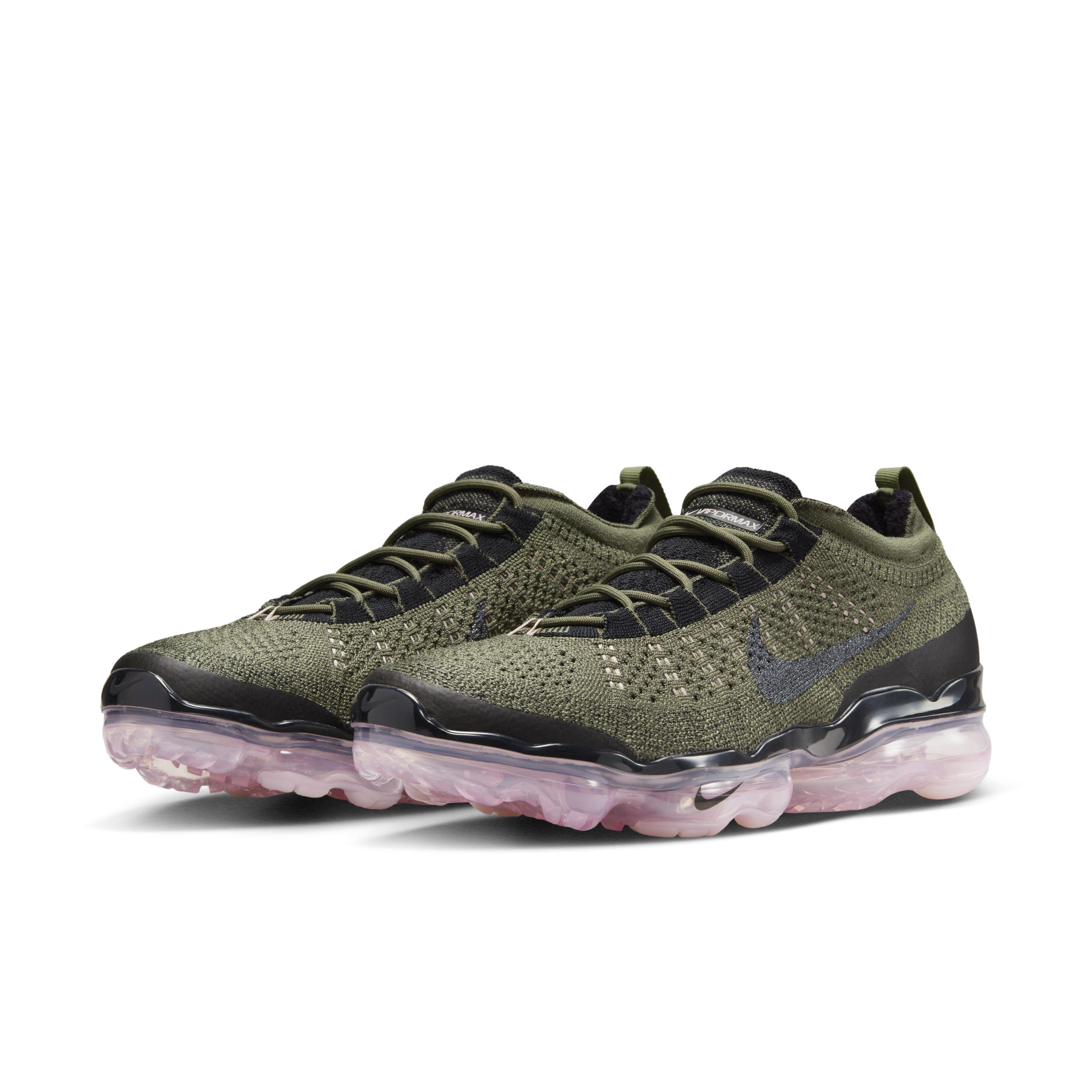 Nike Air VaporMax 2023 Flyknit "Medium Olive/Pink Oxford/Black/Black" Men's Shoe - MD OLIVE/PINK/BLACK/BLACK Thumbnail View 3