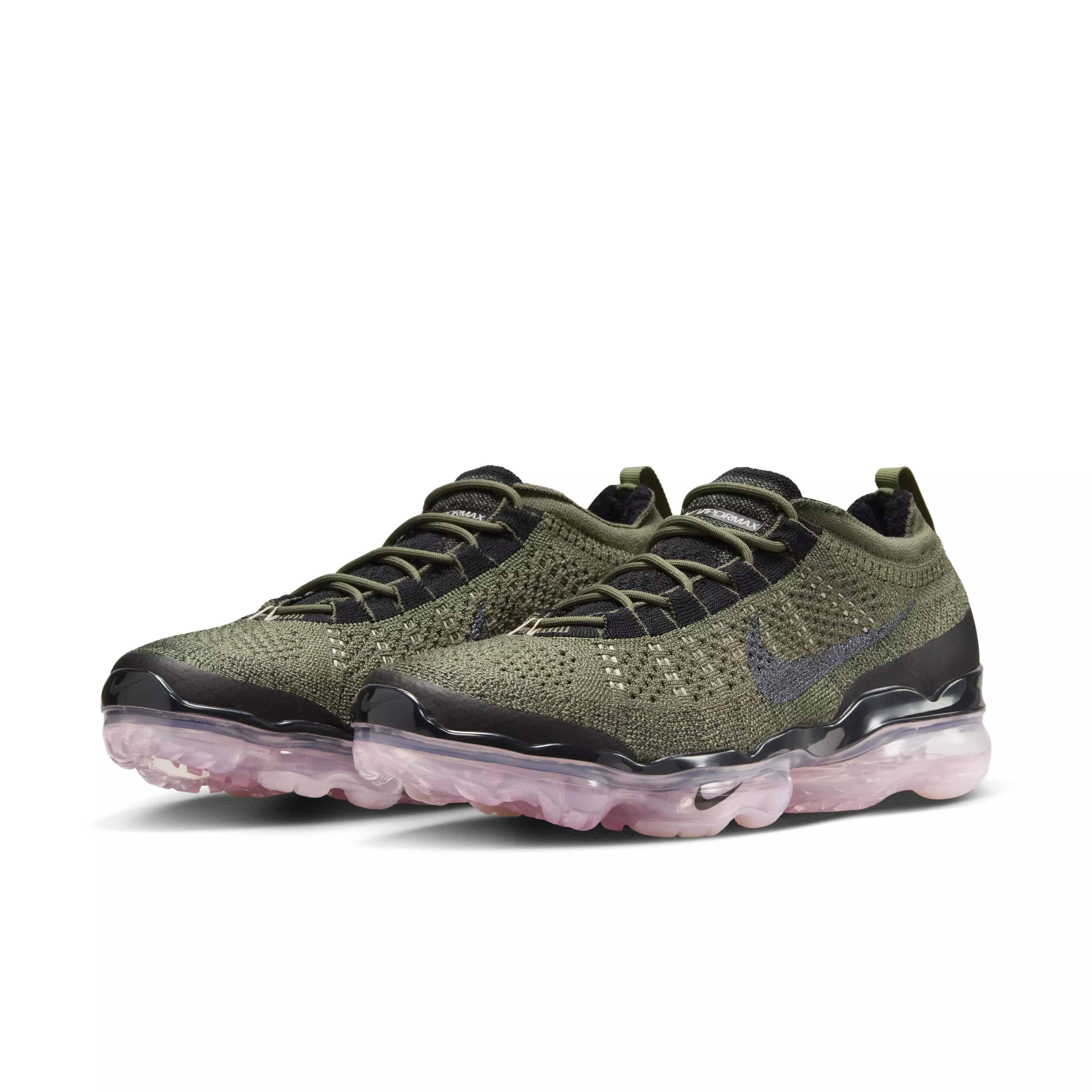 Nike Air VaporMax 2023 Flyknit "Medium Olive/Pink Oxford/Black/Black" Men's Shoe - MD OLIVE/PINK/BLACK/BLACK