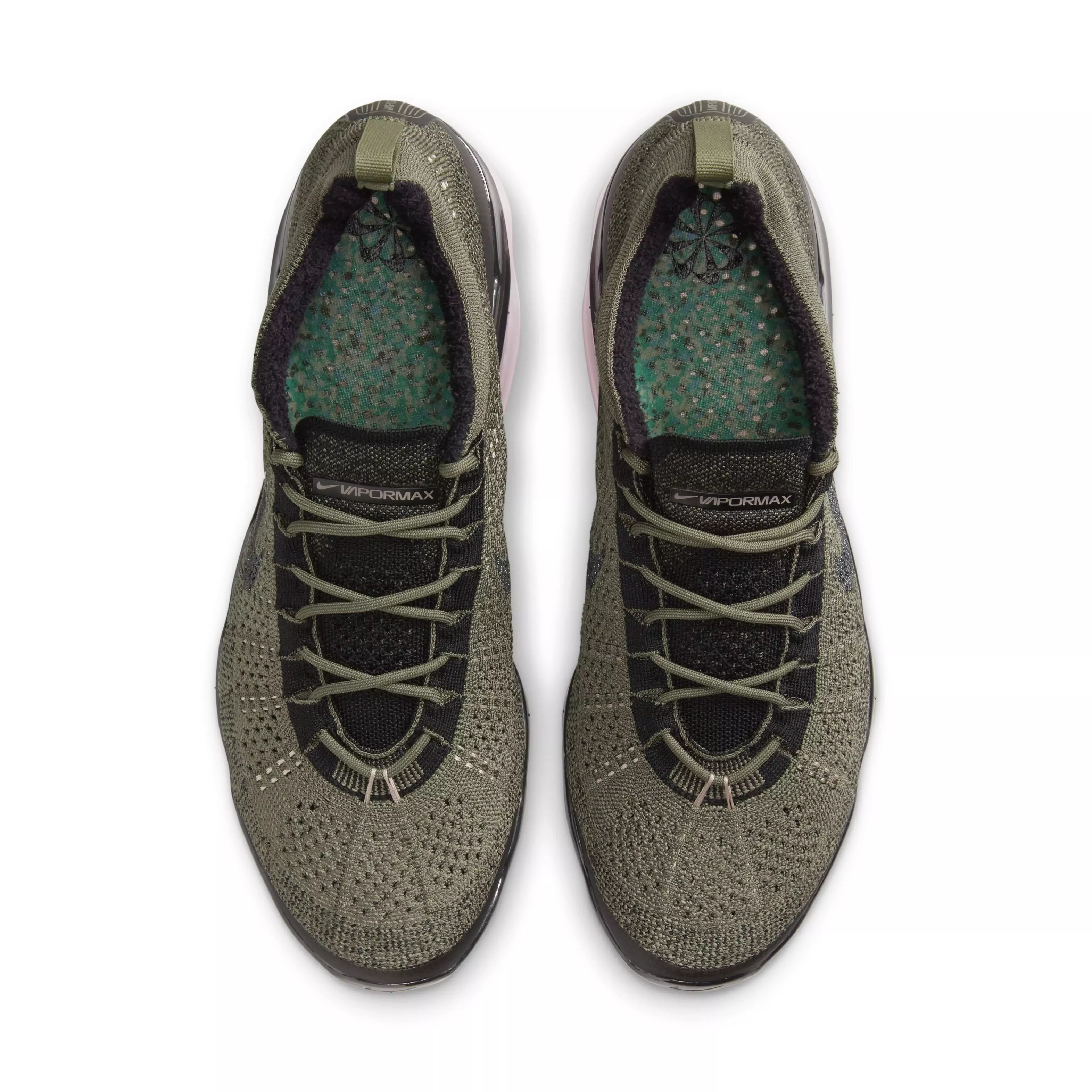 Nike Air VaporMax 2023 Flyknit "Medium Olive/Pink Oxford/Black/Black" Men's Shoe - MD OLIVE/PINK/BLACK/BLACK