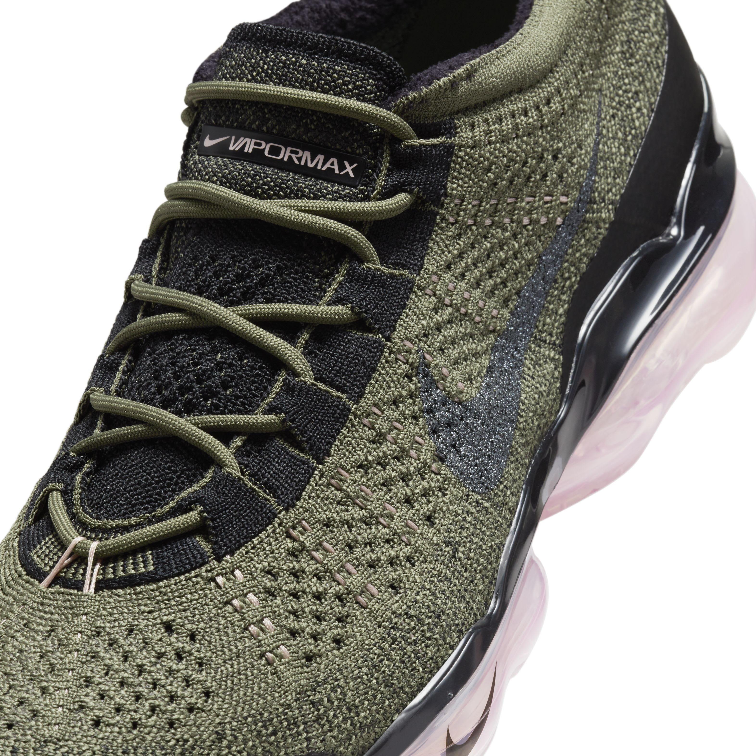 Nike Air VaporMax 2023 Flyknit "Medium Olive/Pink Oxford/Black/Black" Men's Shoe - MD OLIVE/PINK/BLACK/BLACK Thumbnail View 7