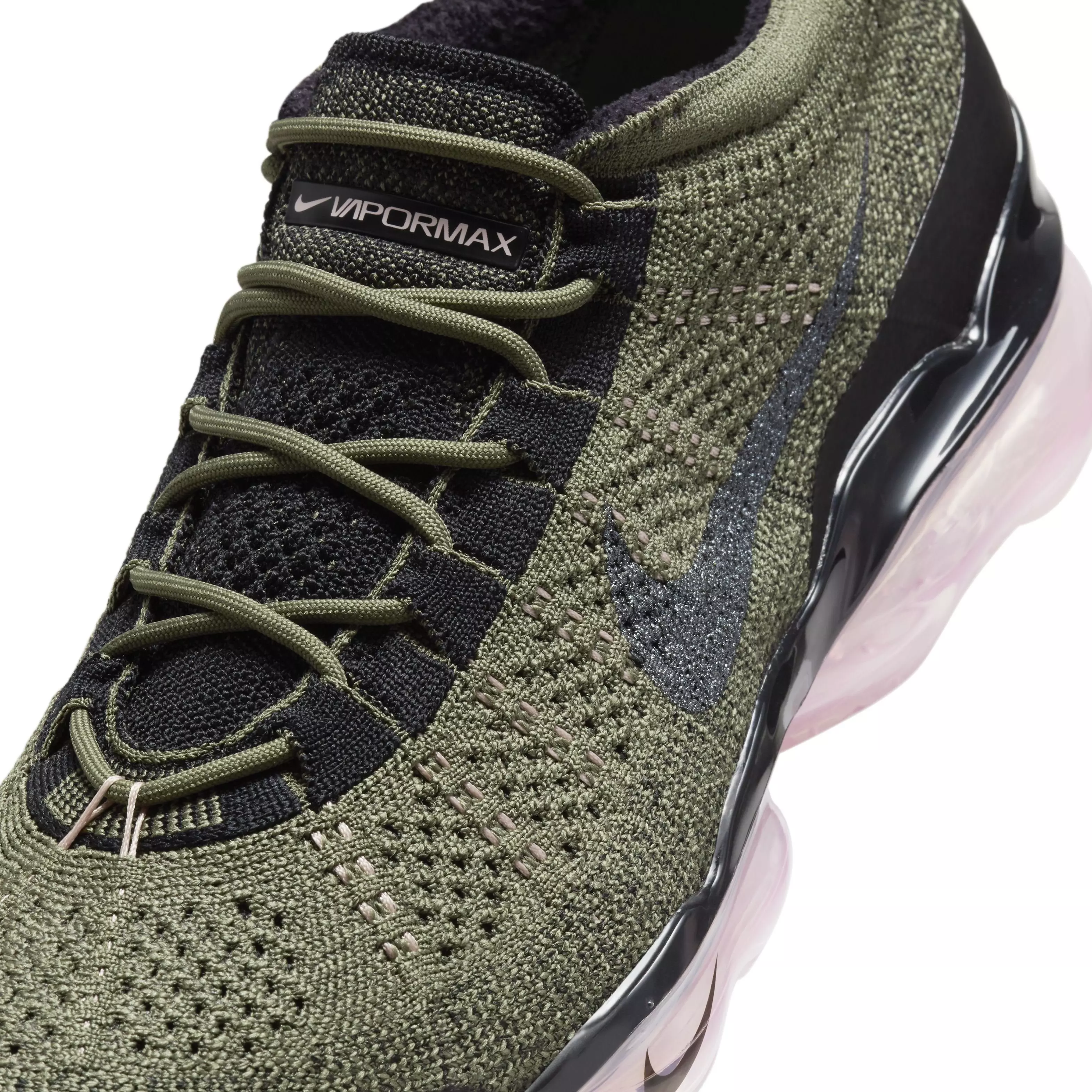 Nike Air VaporMax 2023 Flyknit "Medium Olive/Pink Oxford/Black/Black" Men's Shoe - MD OLIVE/PINK/BLACK/BLACK