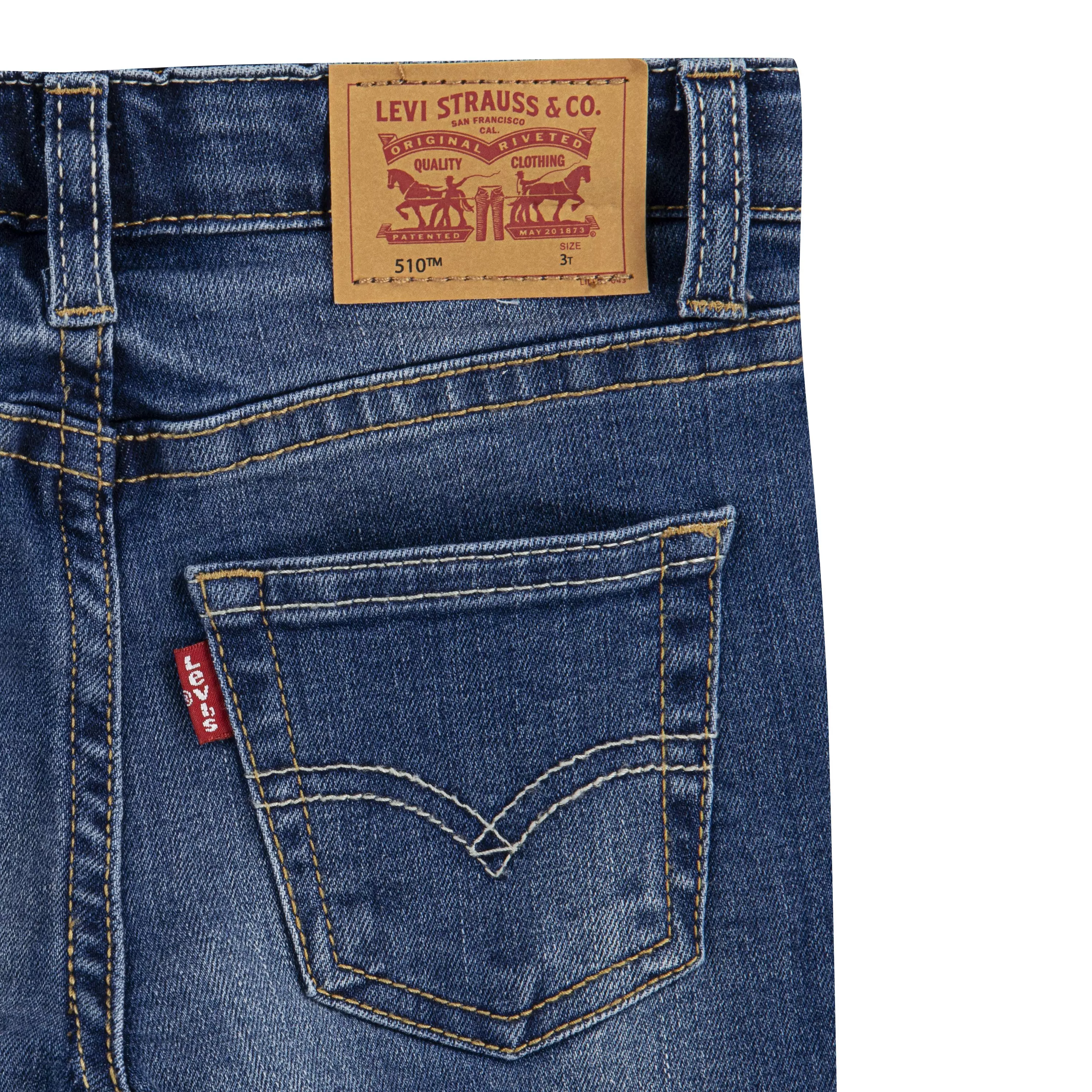 Levi's 510 Eco Performance Skinny Fit Med Wash Toddler Boys' Melbourne Blue Denim Jeans - MELBOURNE BLUE