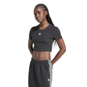 adidas Originals Women's Essentials Ribbed T-Shirt -Black