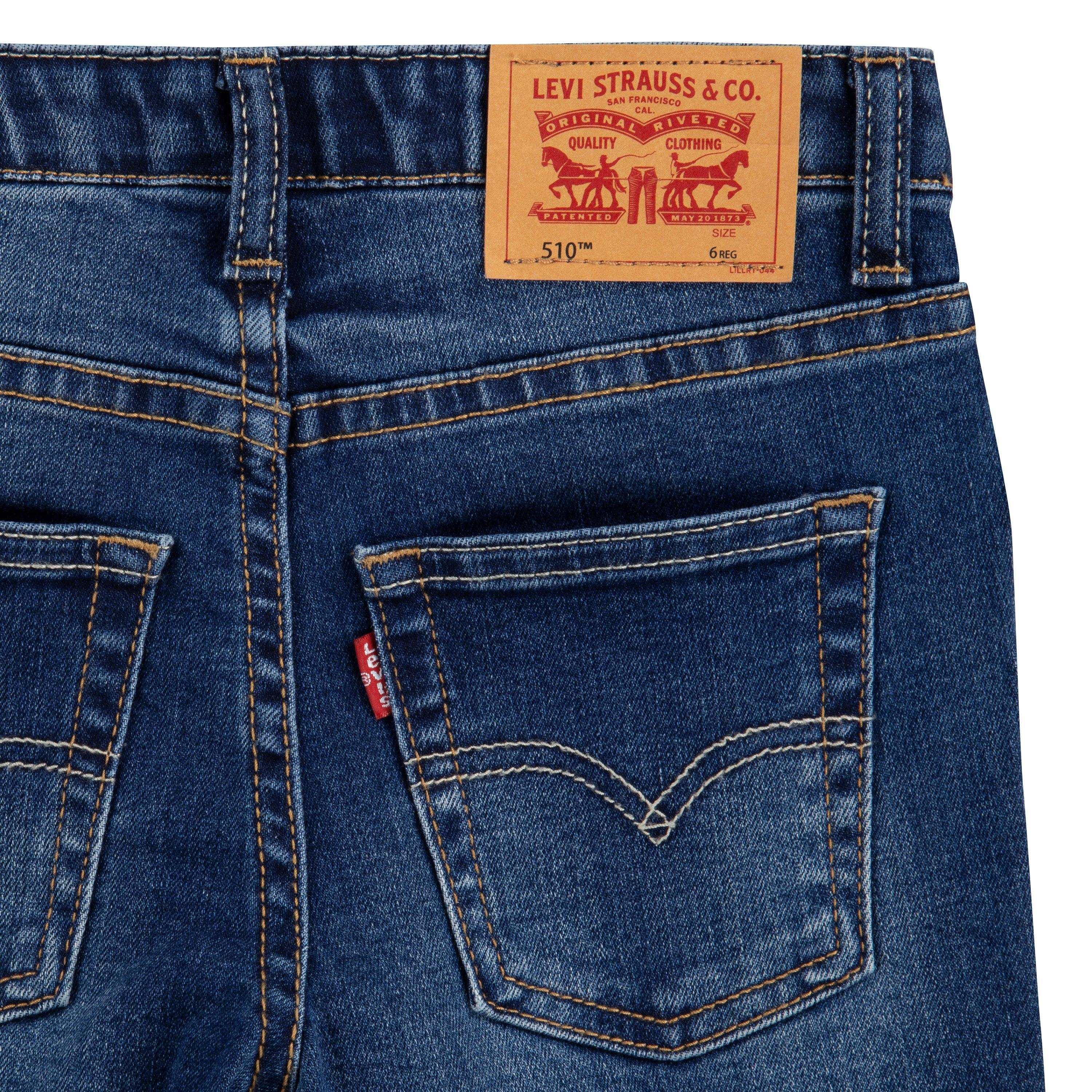 Levi's Little Boys' 510 Eco Performance Skinny Fit Med Wash Melbourne Blue Denim Jeans - MELBOURNE BLUE Thumbnail View 7