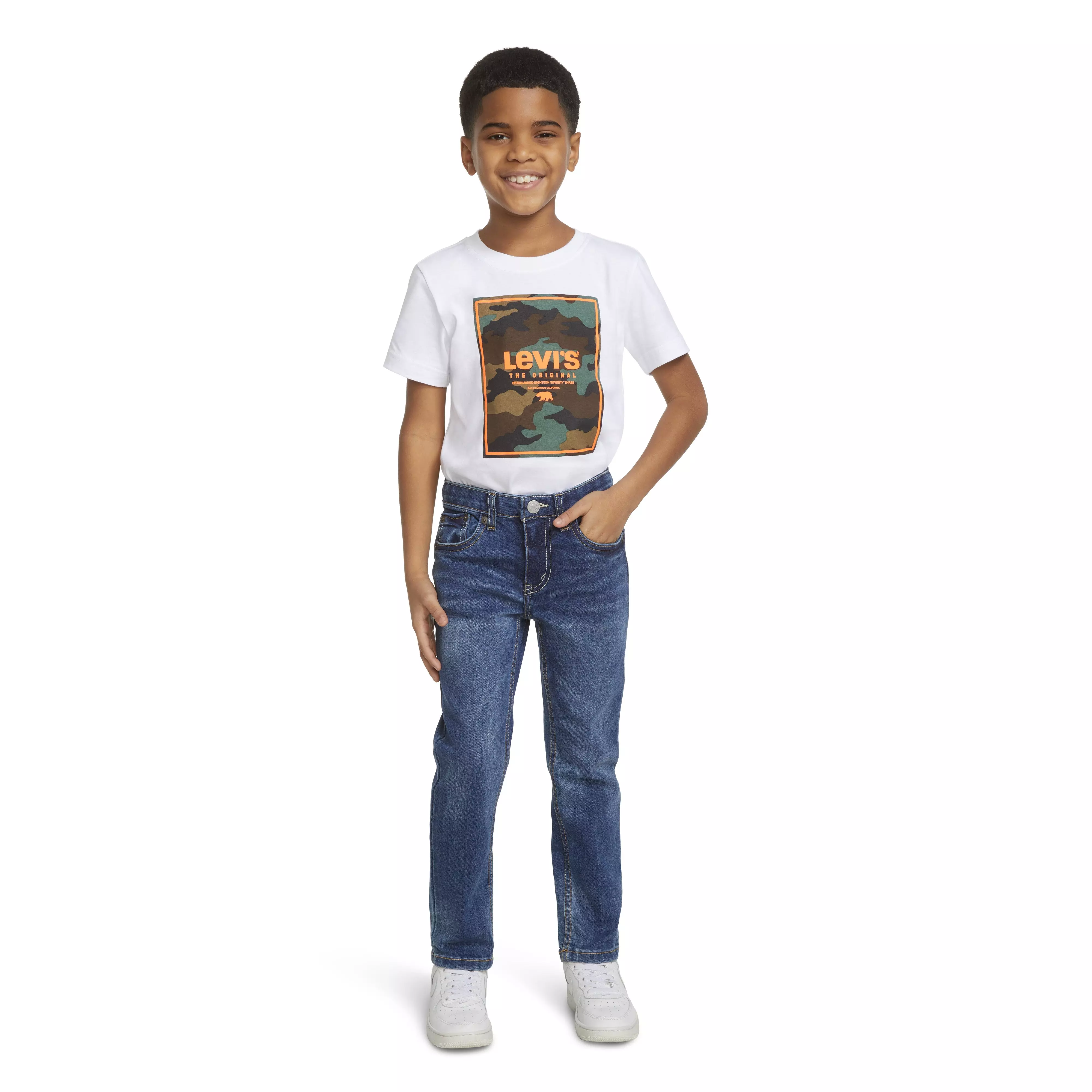 Levi's 510 Eco Performance Skinny Fit Med Wash Little Boys' Melbourne Blue Denim Jeans - MELBOURNE BLUE