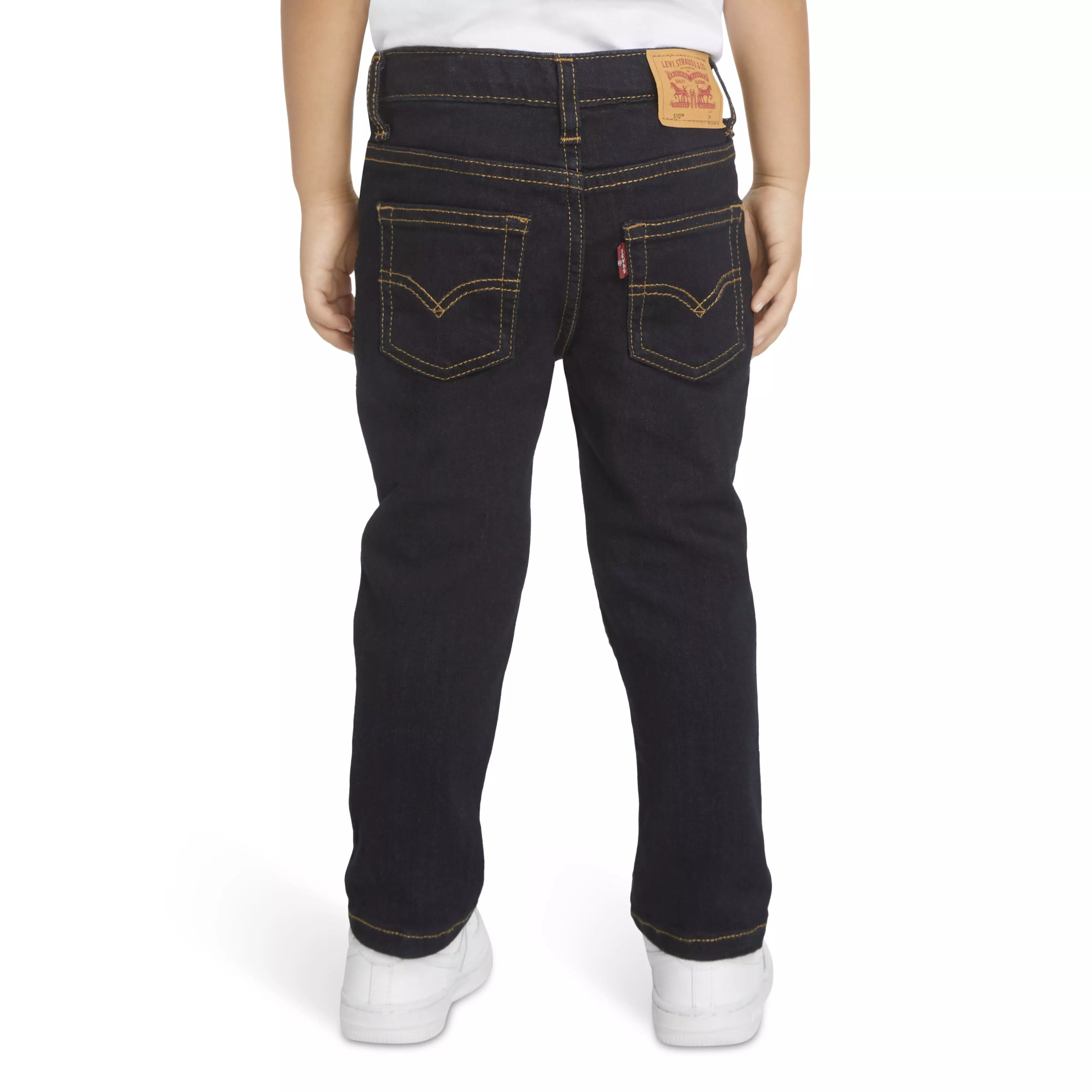 Levi's 510 Eco Performance Skinny Fit Dark Wash Toddler Boys' Dk Blue Denim Jeans - DK BLUE