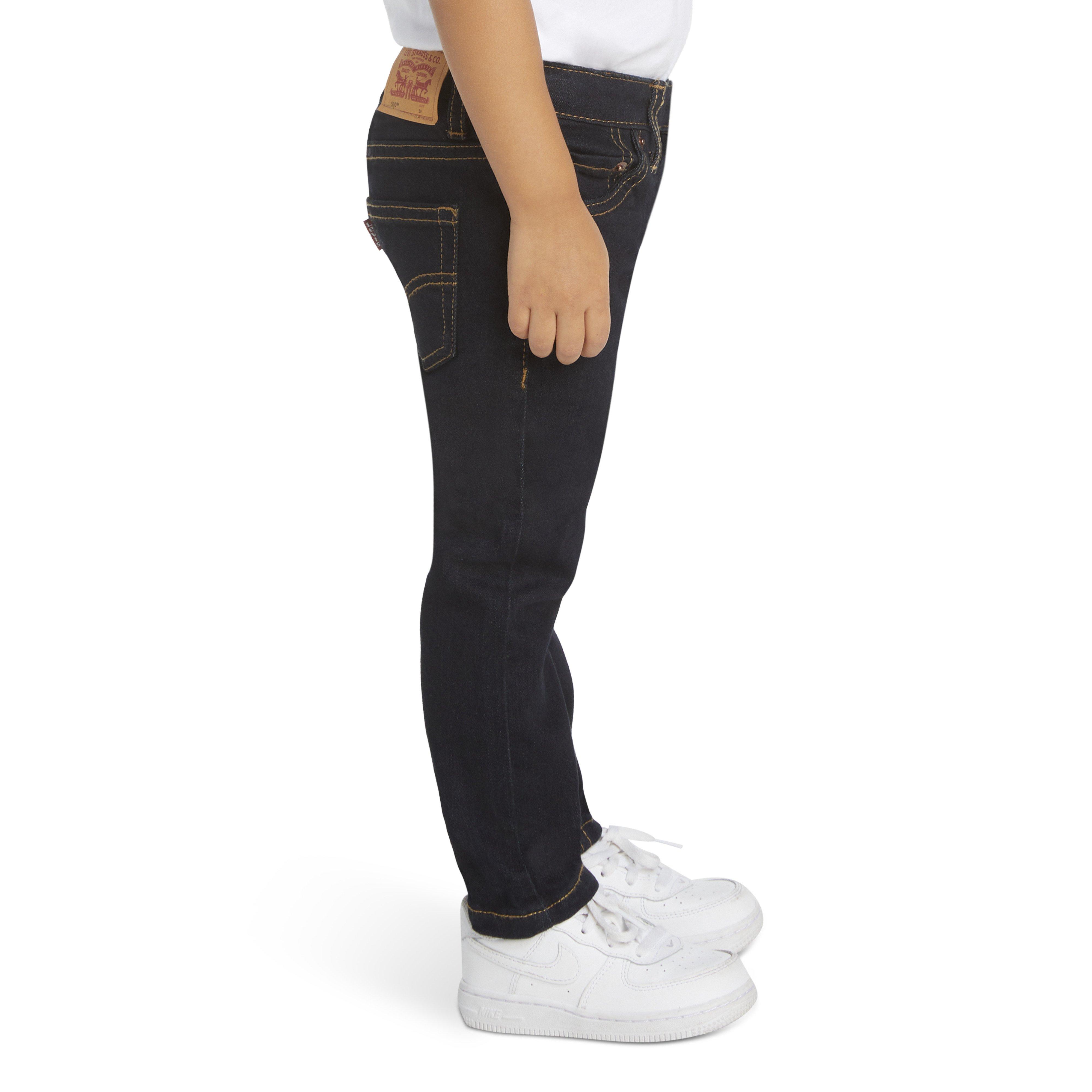 Levi's 510 Eco Performance Skinny Fit Dark Wash Toddler Boys' Dk Blue Denim Jeans - DK BLUE