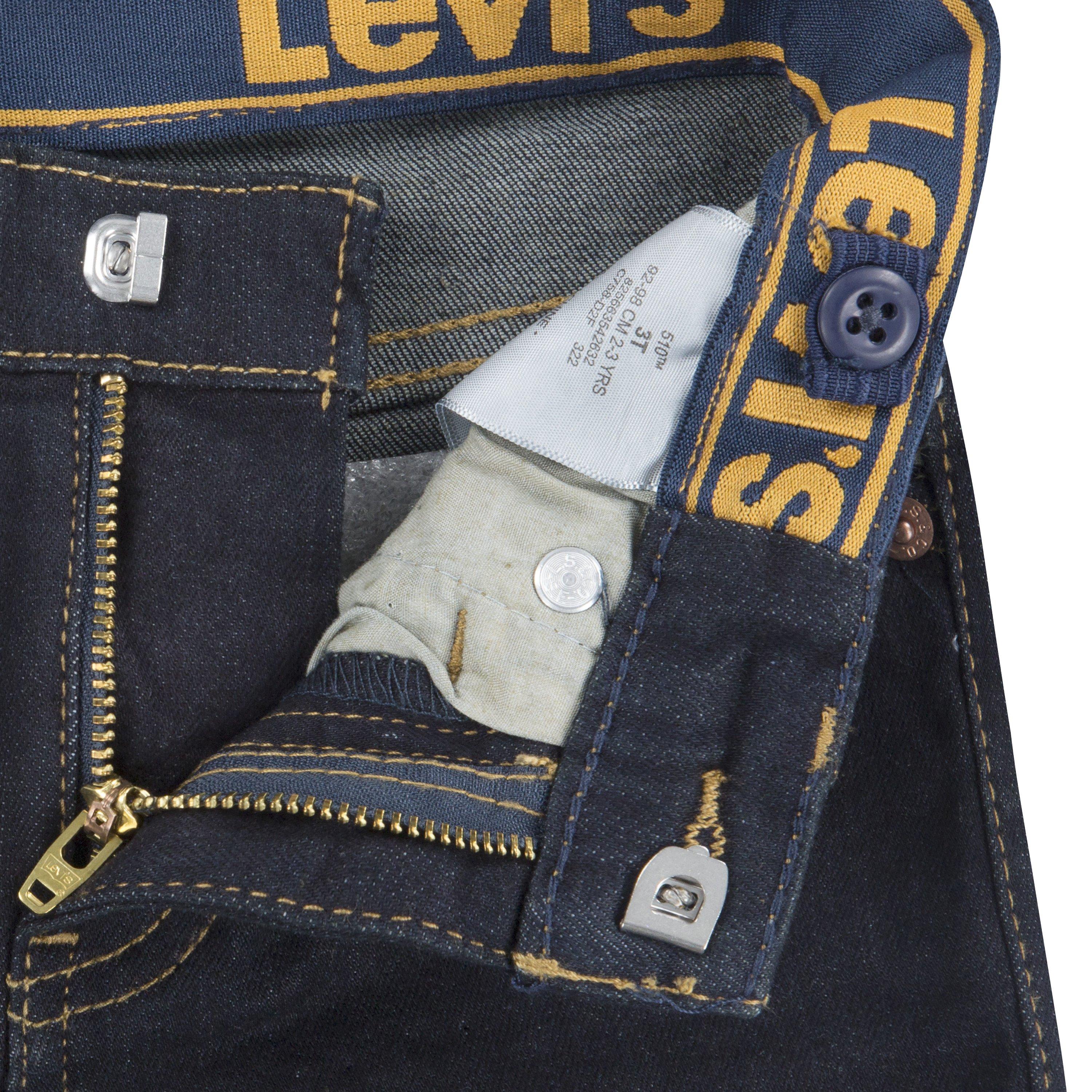 Levi's 510 Eco Performance Skinny Fit Dark Wash Toddler Boys' Dk Blue Denim Jeans - DK BLUE