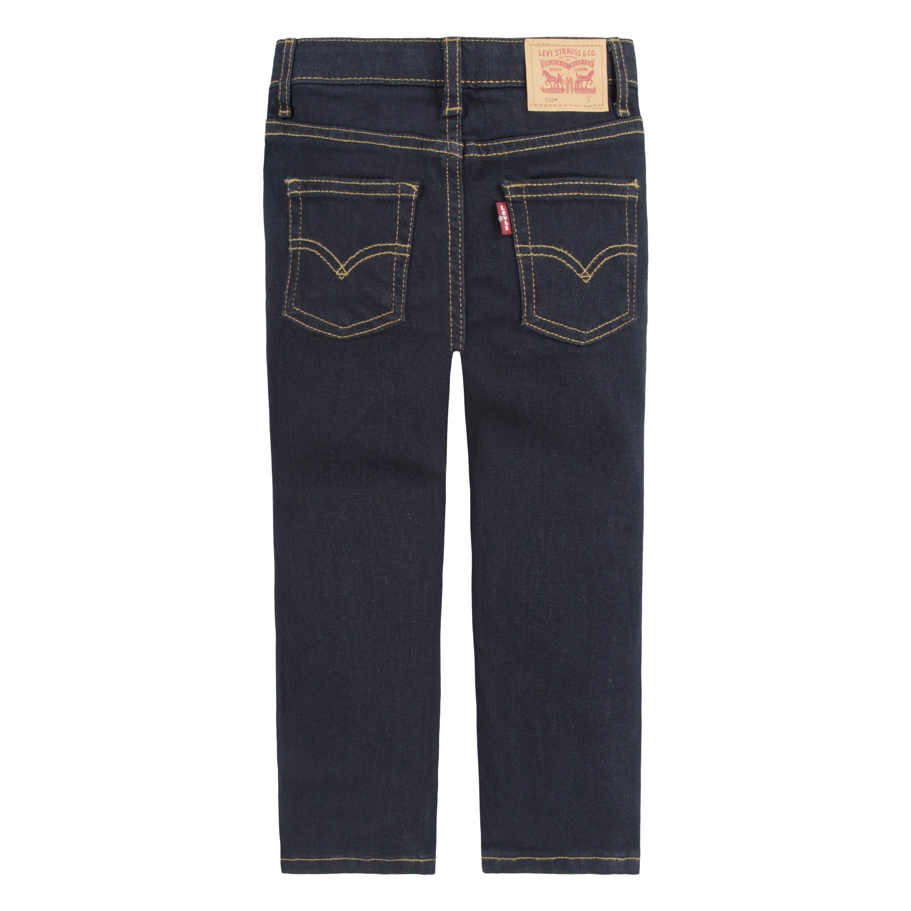 Levi's 510 Eco Performance Skinny Fit Dark Wash Toddler Boys' Dk Blue Denim Jeans - DK BLUE