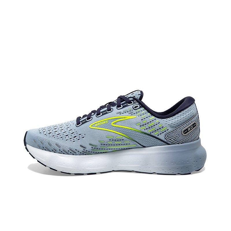 Brooks Glycerin 20 "Lt Blue/Peacoat/Nightlife" Women's Running Shoe - LT BLUE/NAVY/YELLOW Thumbnail View 2