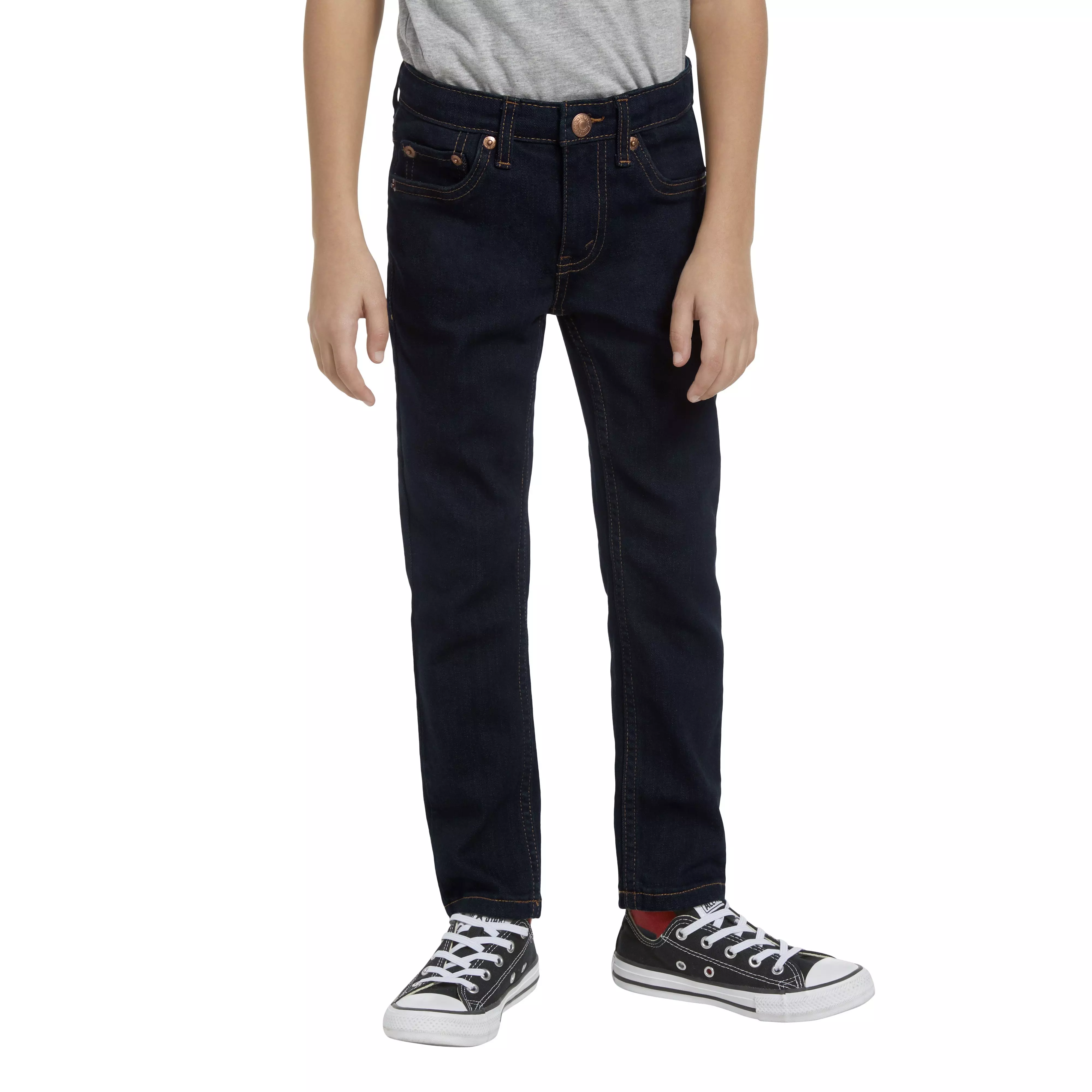 Levi's 510 Eco Performance Skinny Fit Dark Wash Little Boys' Dk Blue Denim Jeans - DK BLUE