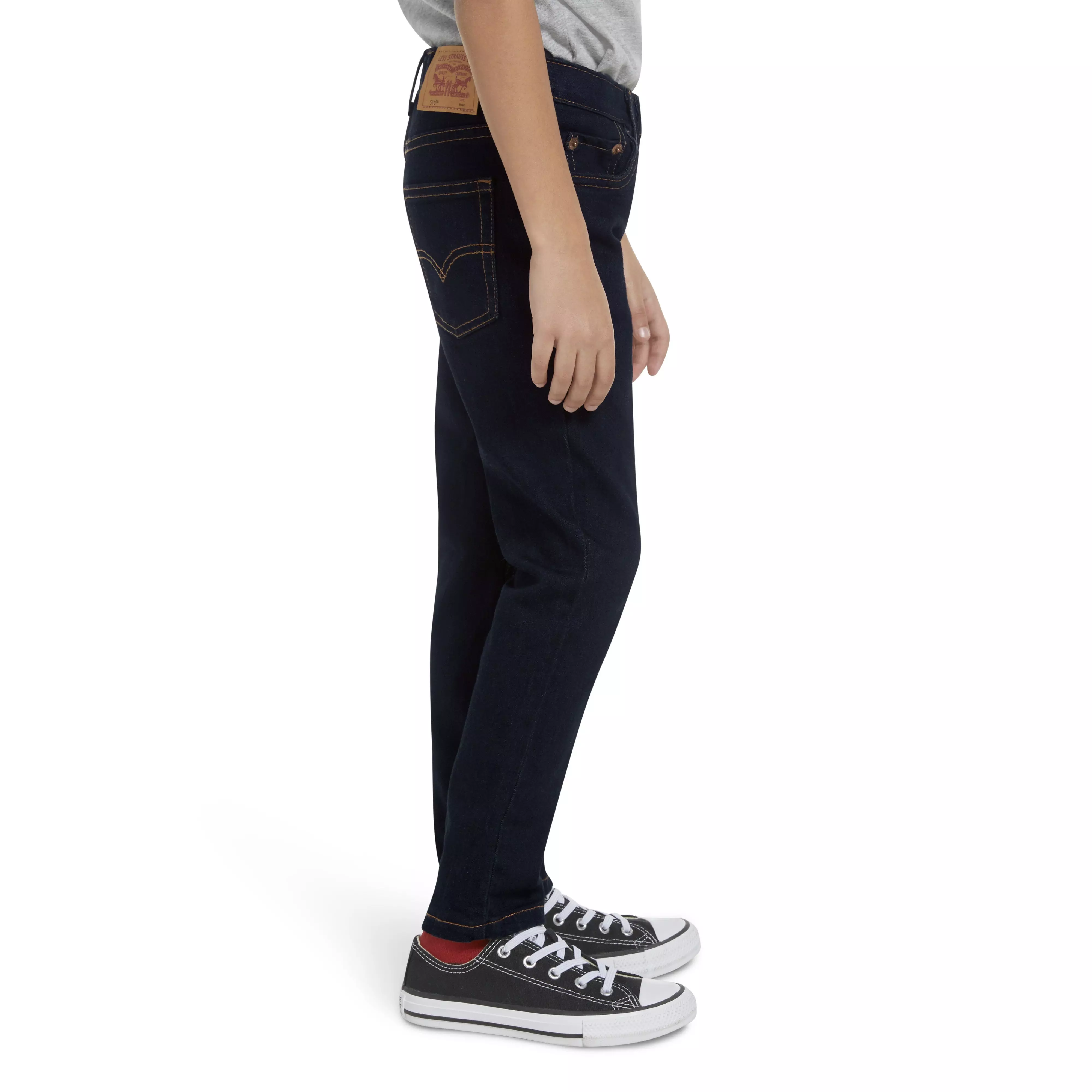 Levi's Little Boys' 510 Eco Performance Skinny Fit Dark Wash Dark Blue Denim Jeans - DK BLUE