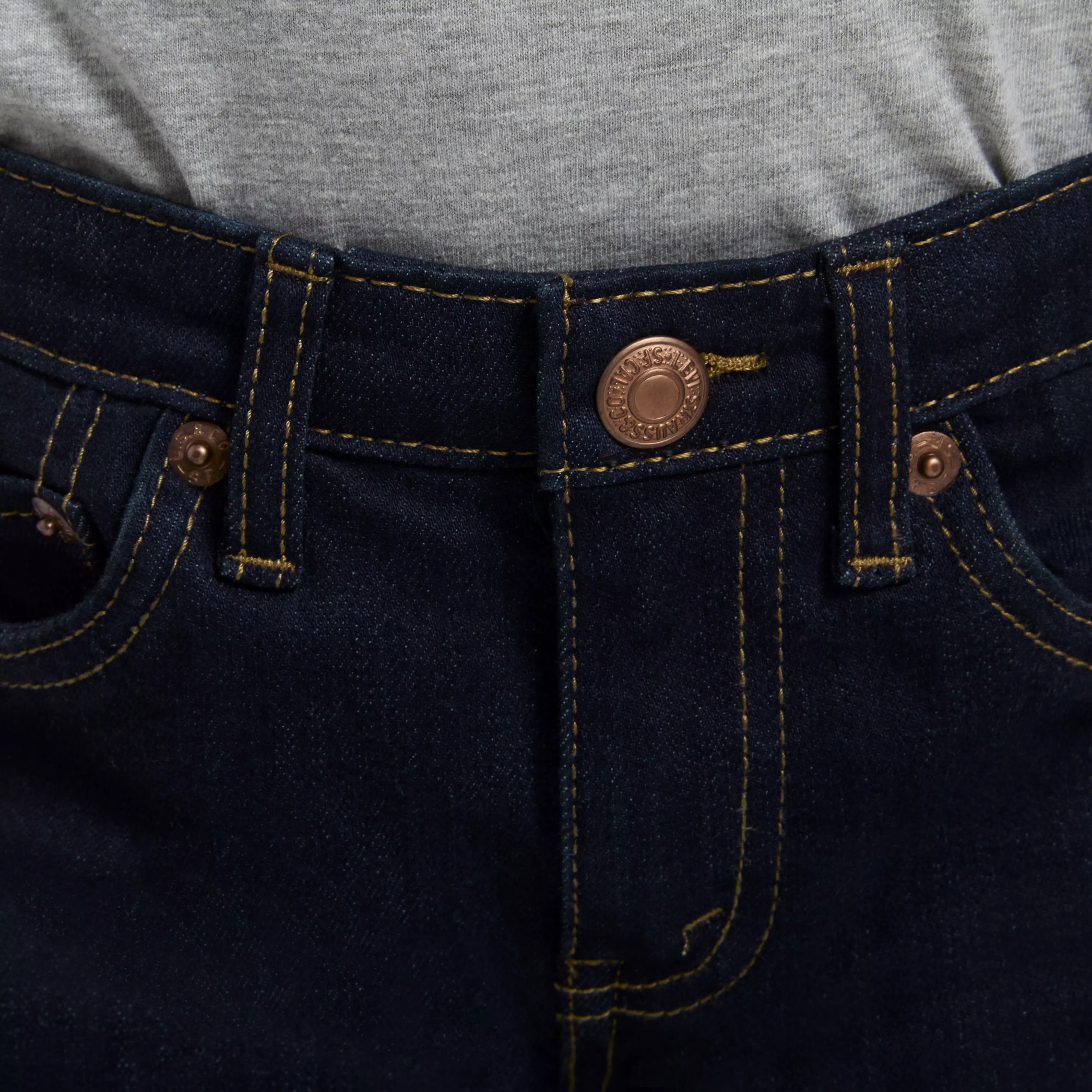 Levi's 510 Eco Performance Skinny Fit Dark Wash Little Boys' Dk Blue Denim Jeans - DK BLUE