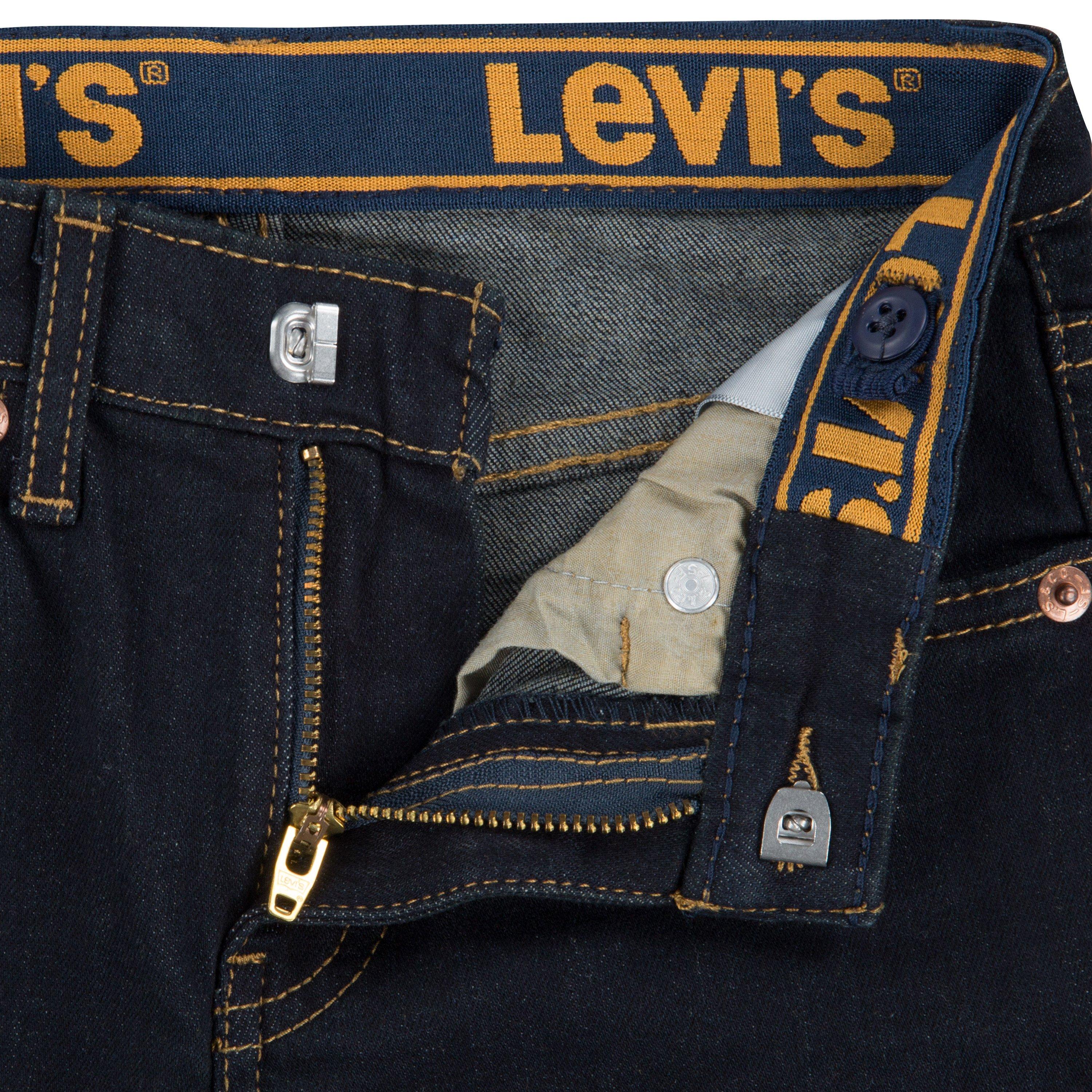 Levi's 510 Eco Performance Skinny Fit Dark Wash Little Boys' Dk Blue Denim Jeans - DK BLUE Thumbnail View 6