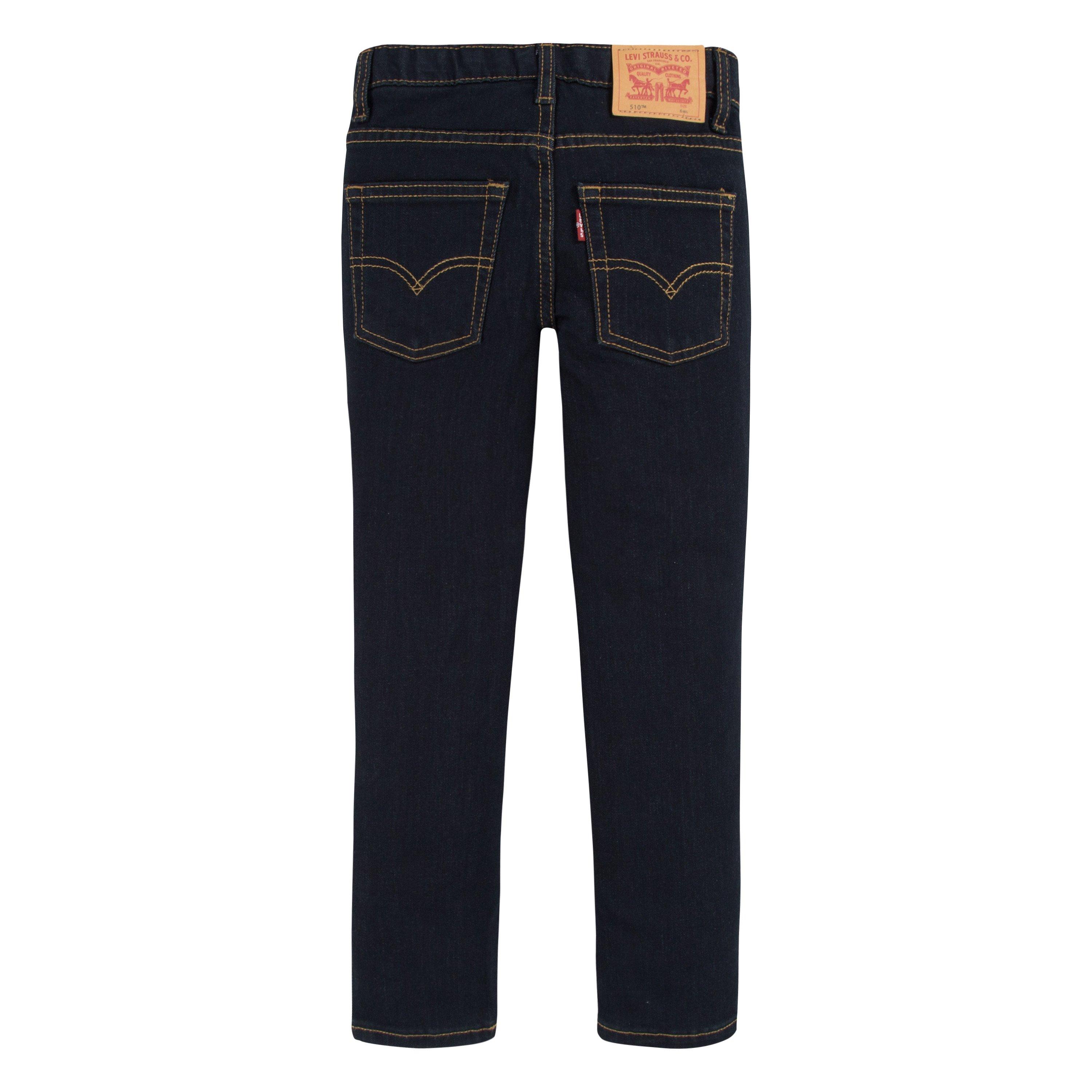 Levi's Little Boys' 510 Eco Performance Skinny Fit Dark Wash Dark Blue Denim Jeans - DK BLUE Thumbnail View 9