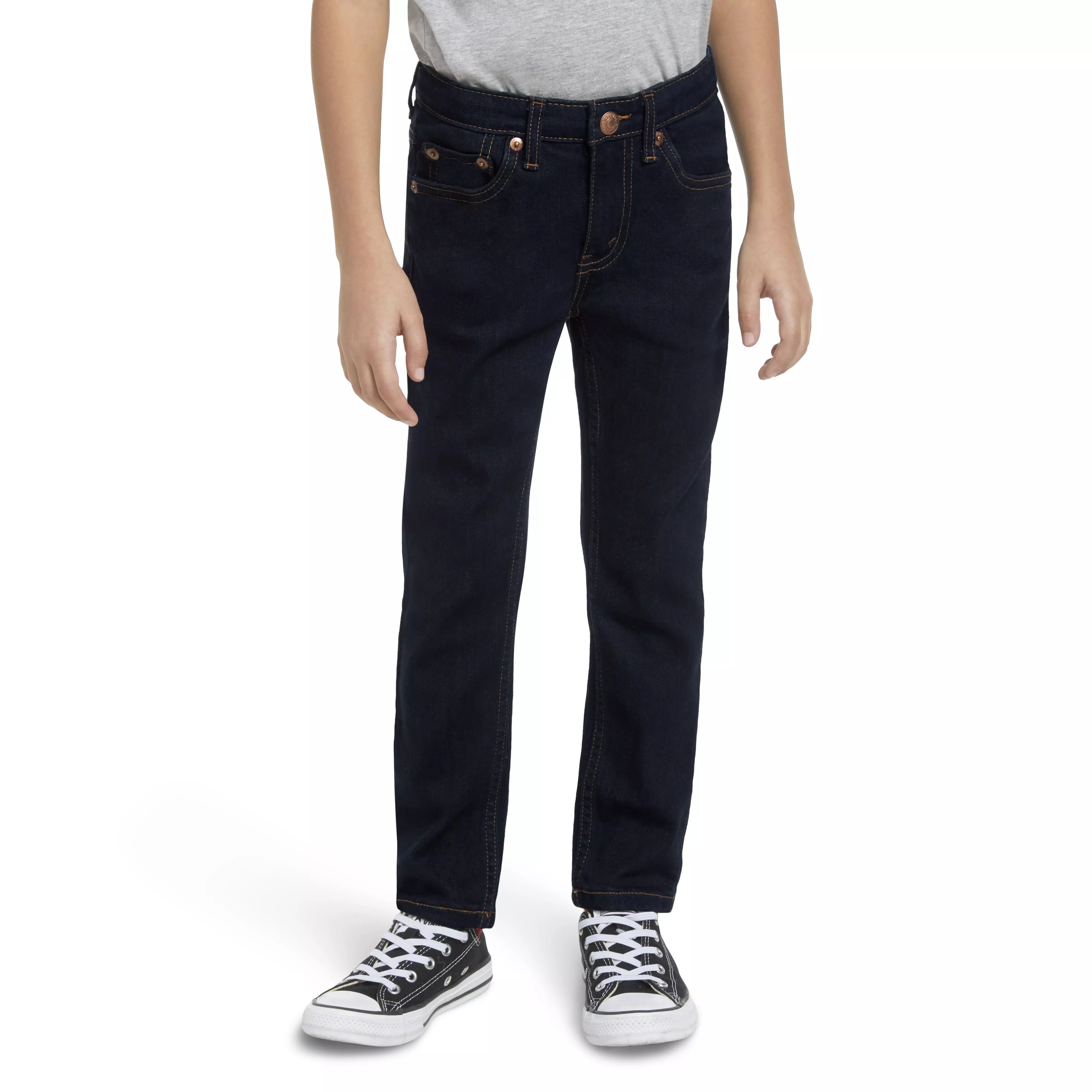 Levi's 510 Eco Performance Skinny Fit Dark Wash Little Boys' Dk Blue Denim Jeans - DK BLUE