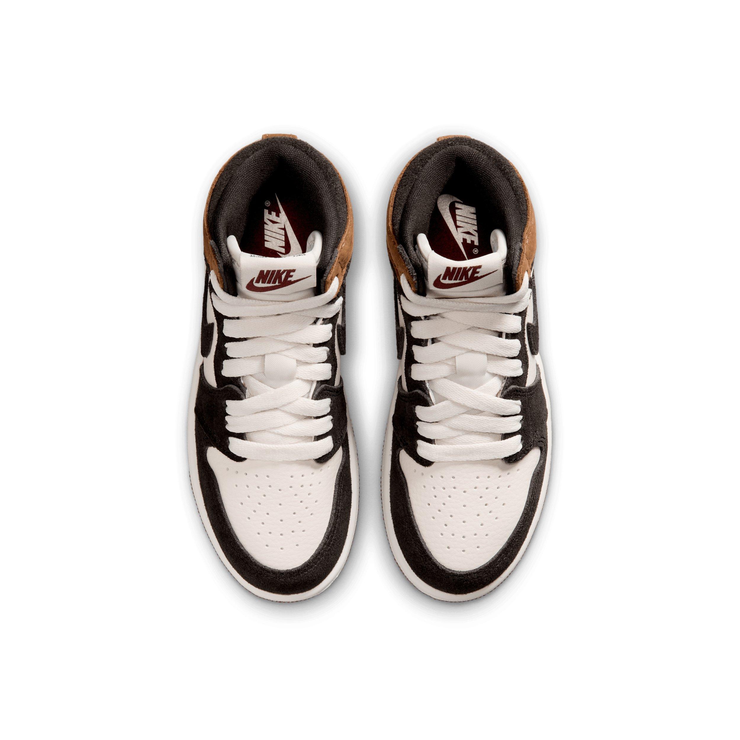 Jordan 1 Retro High OG "Shadow Brown/Light British Tan/Team Red" Preschool Boys' Shoe - BROWN/LT TAN/LT TAN/RED