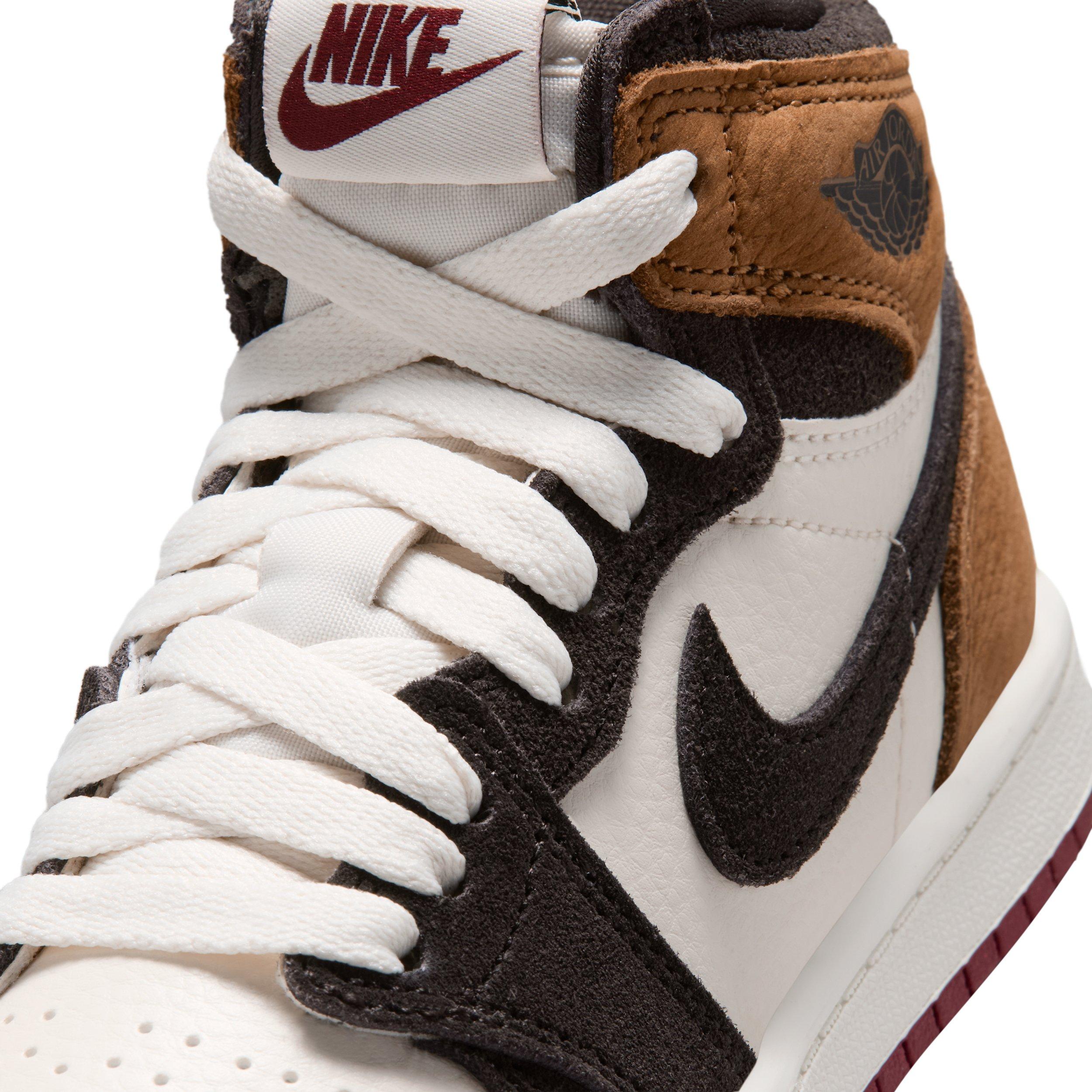 Jordan 1 Retro High OG "Shadow Brown/Light British Tan/Team Red" Preschool Boys' Shoe - BROWN/LT TAN/LT TAN/RED