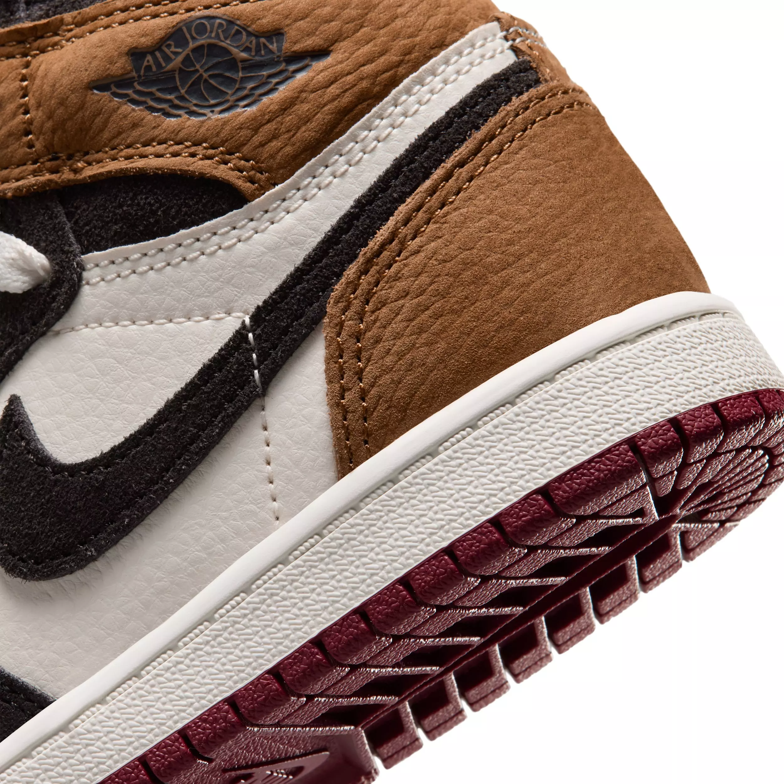 Jordan 1 Retro High OG "Shadow Brown/Light British Tan/Team Red" Preschool Boys' Shoe - BROWN/LT TAN/LT TAN/RED