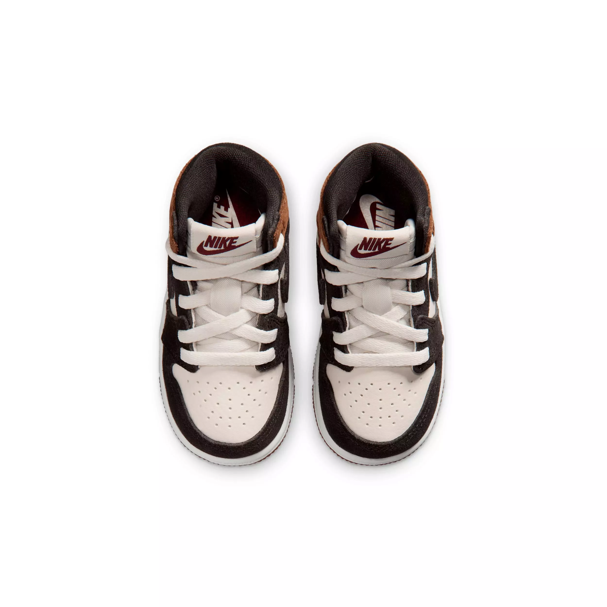 Jordan 1 Retro High OG "Shadow Brown/Light British Tan/Light British Tan/Team Red" Infant Boys' Shoe - BROWN/LT TAN/LT TAN/RED